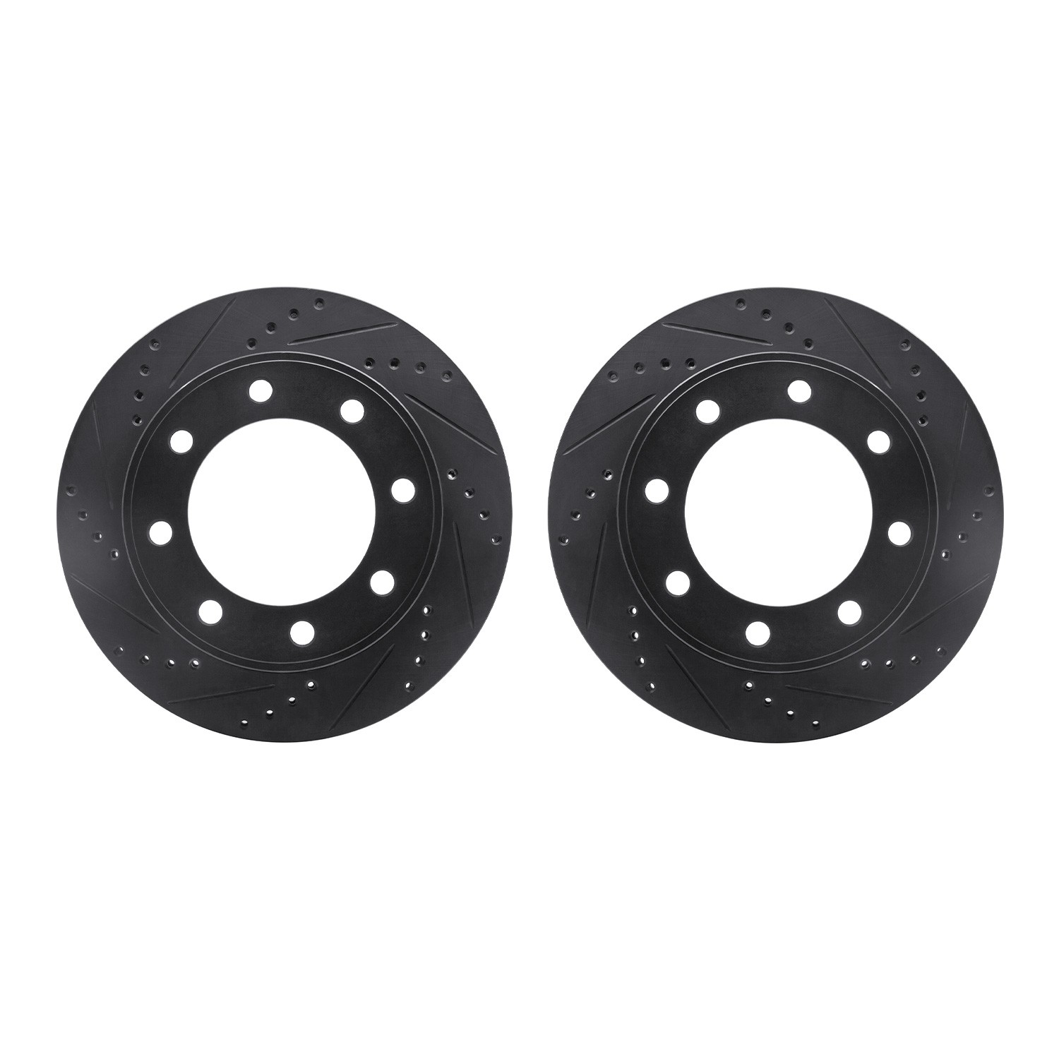 DFC Brake Rotors - Drilled & Slotted - Black