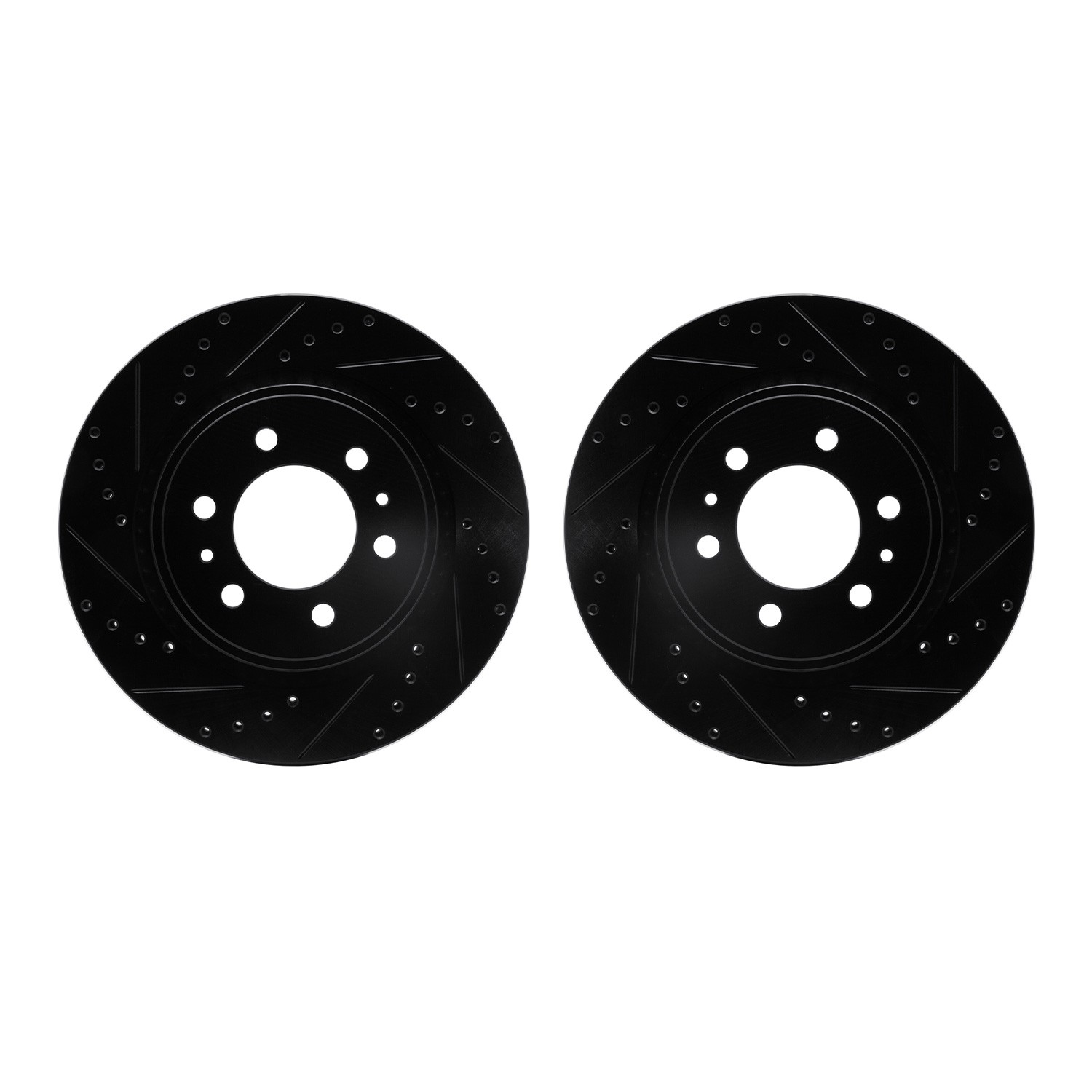 DFC Brake Rotors - Drilled & Slotted - Black