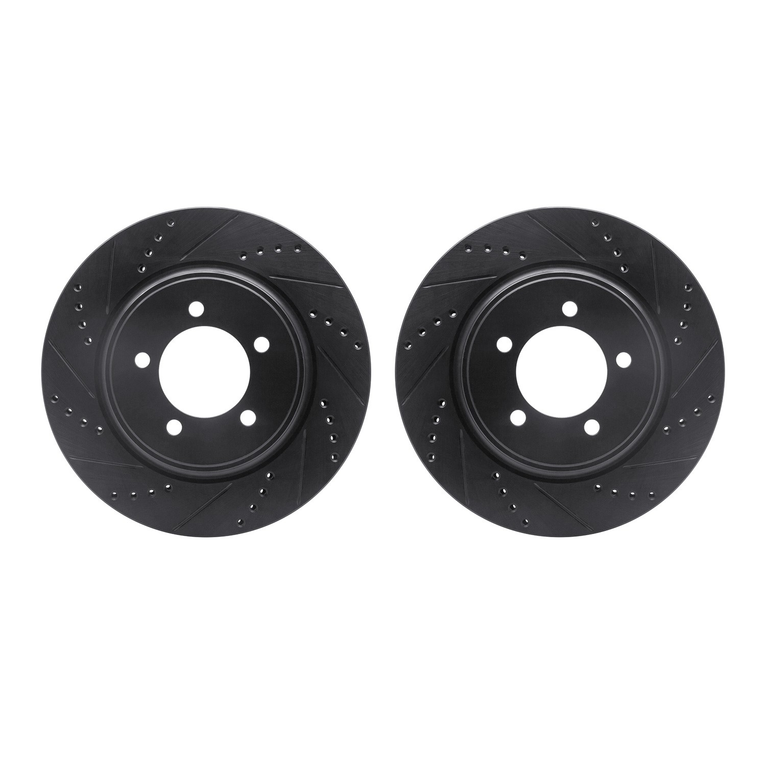 DFC Brake Rotors - Drilled & Slotted - Black