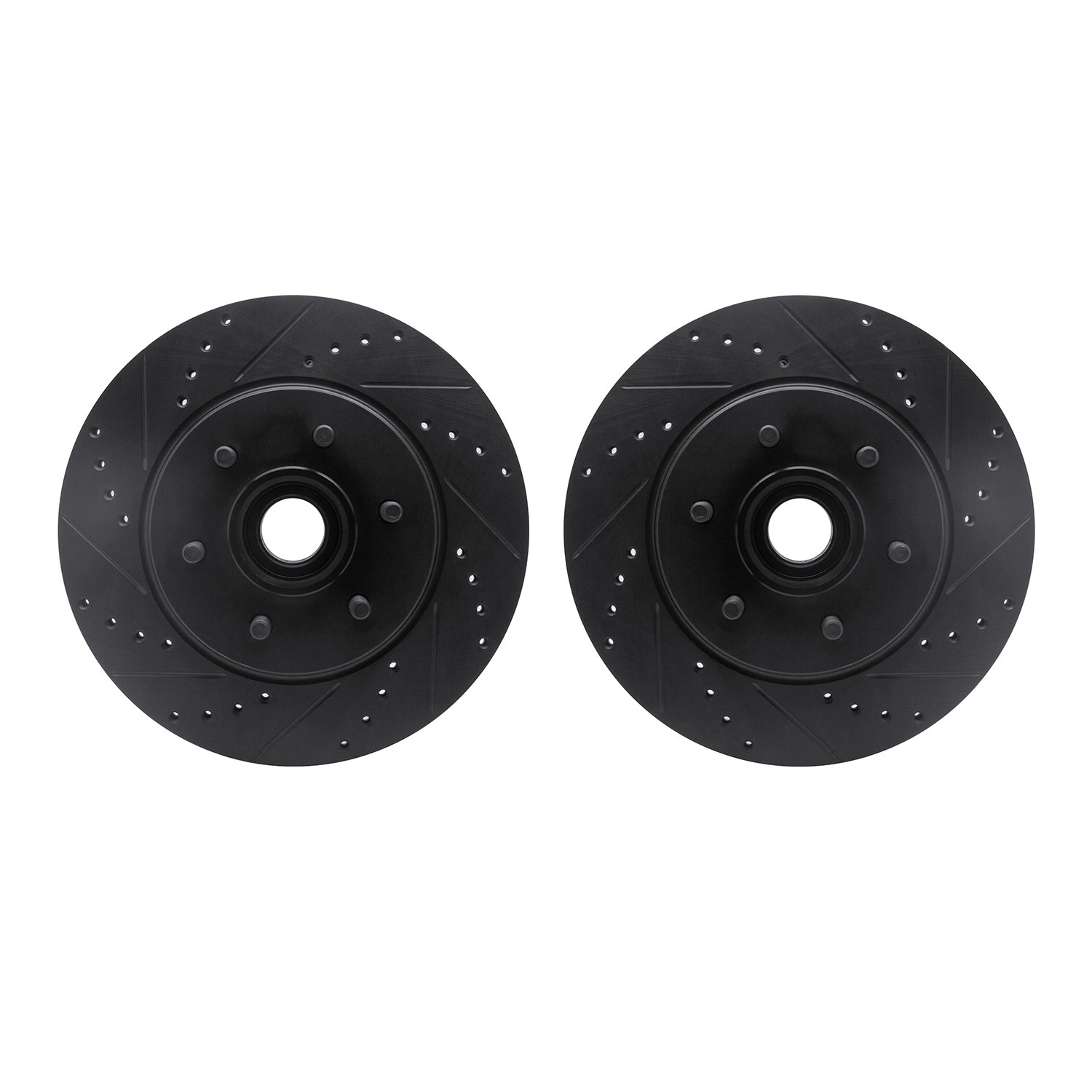 DFC Brake Rotors - Drilled & Slotted - Black