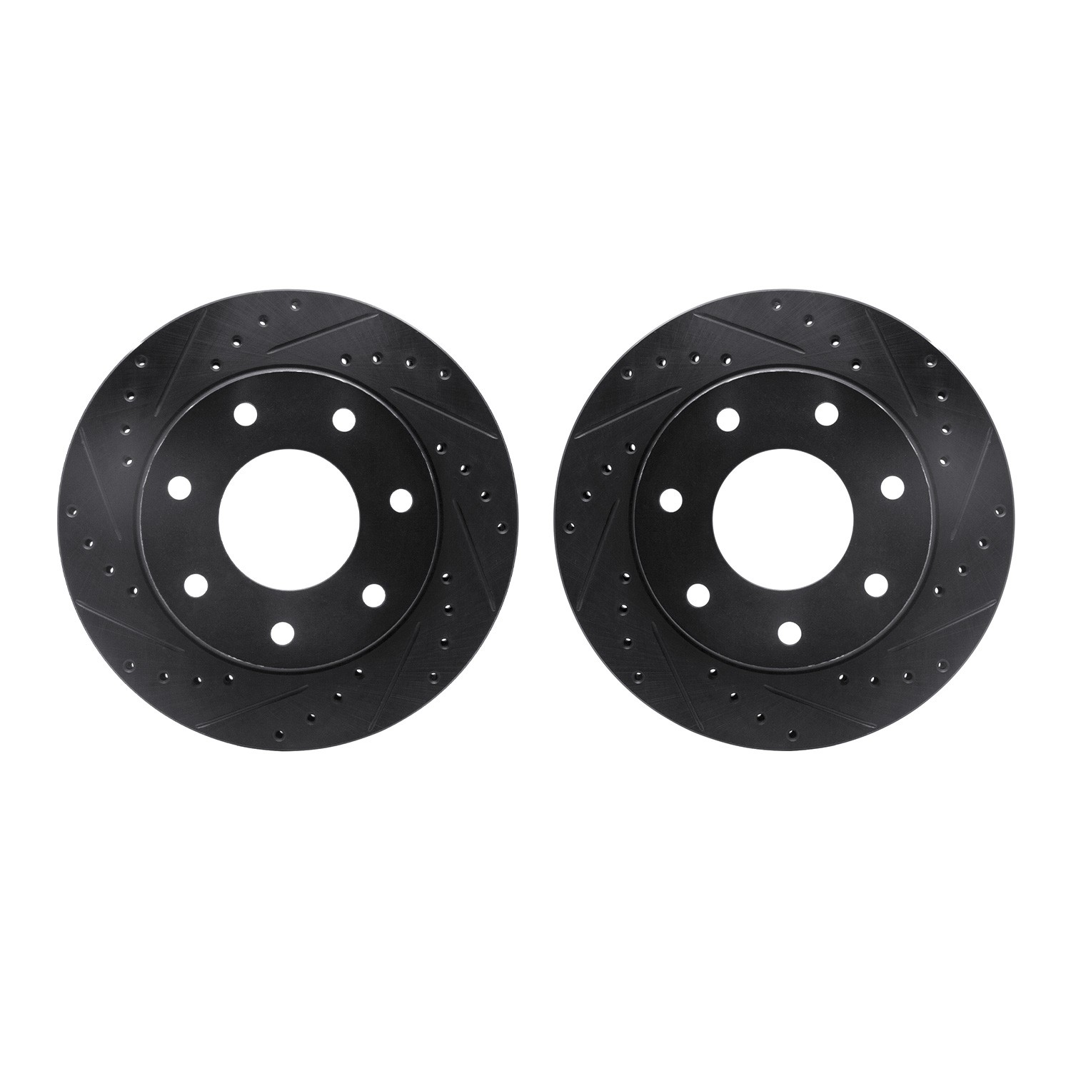 DFC Brake Rotors - Drilled & Slotted - Black