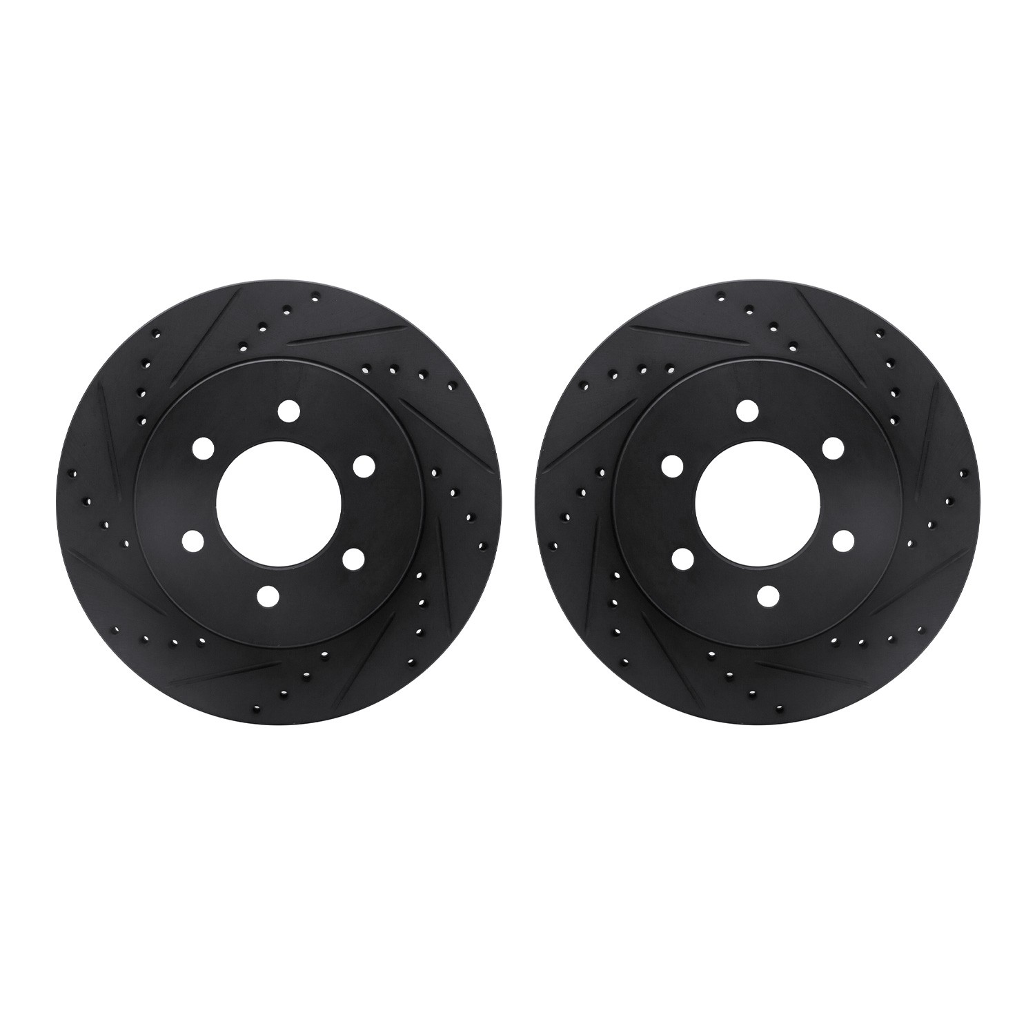 DFC Brake Rotors - Drilled & Slotted - Black
