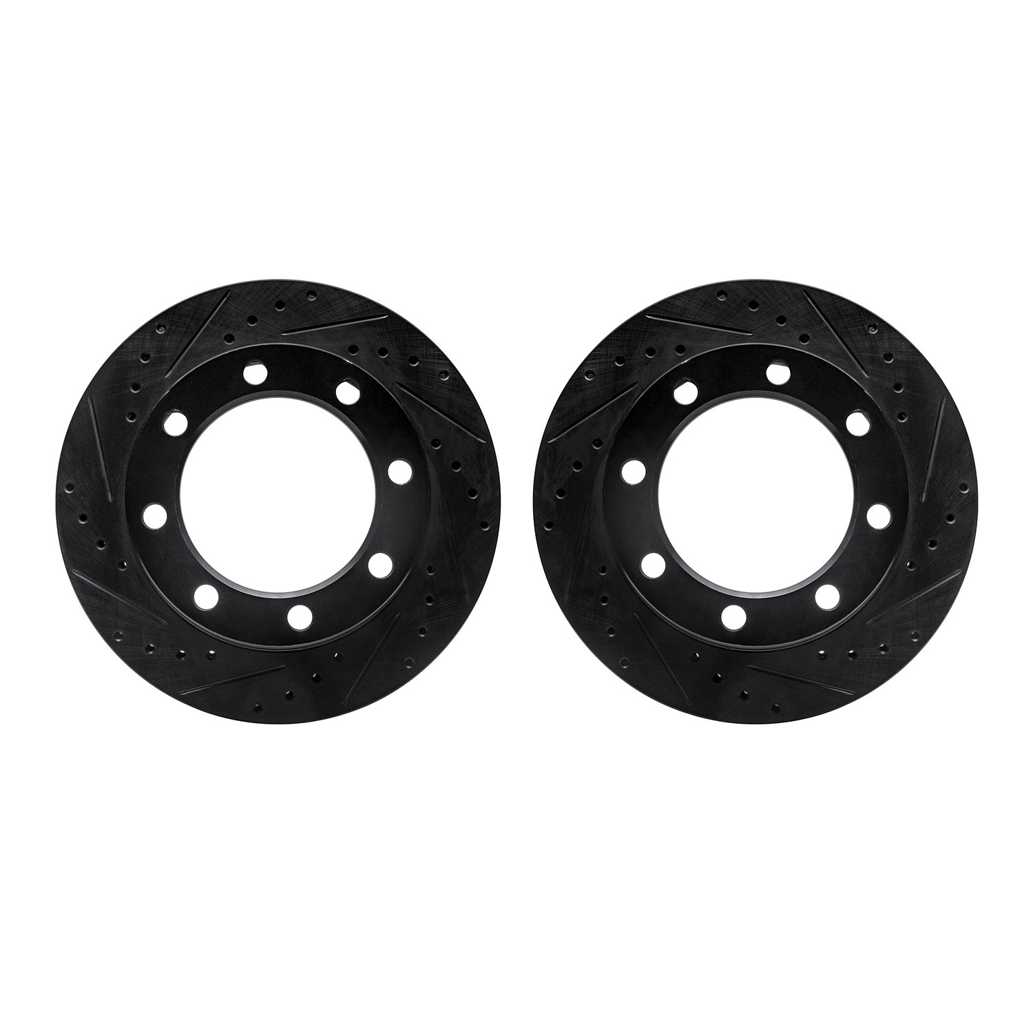 DFC Brake Rotors - Drilled & Slotted - Black