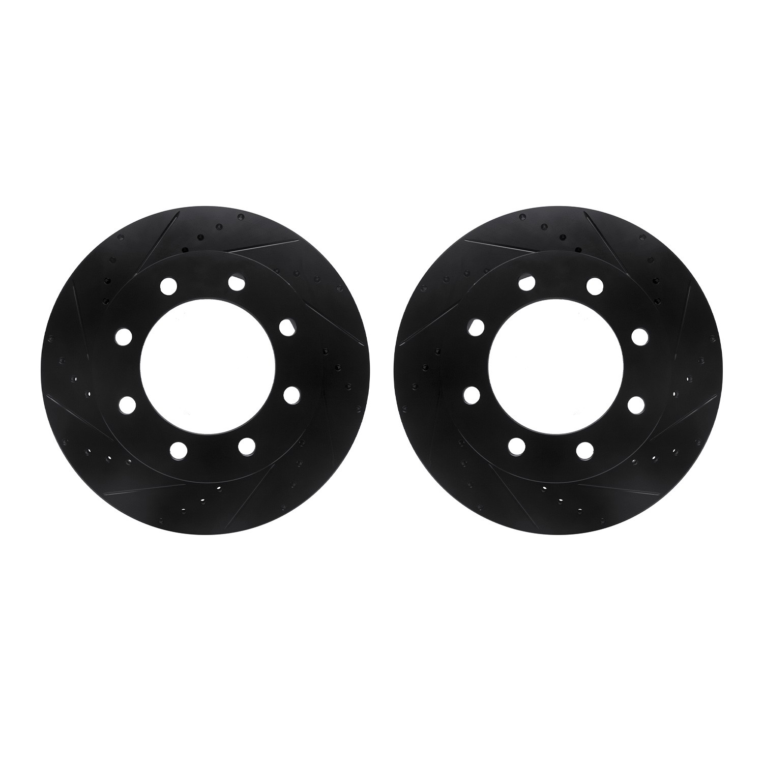 DFC Brake Rotors - Drilled & Slotted - Black