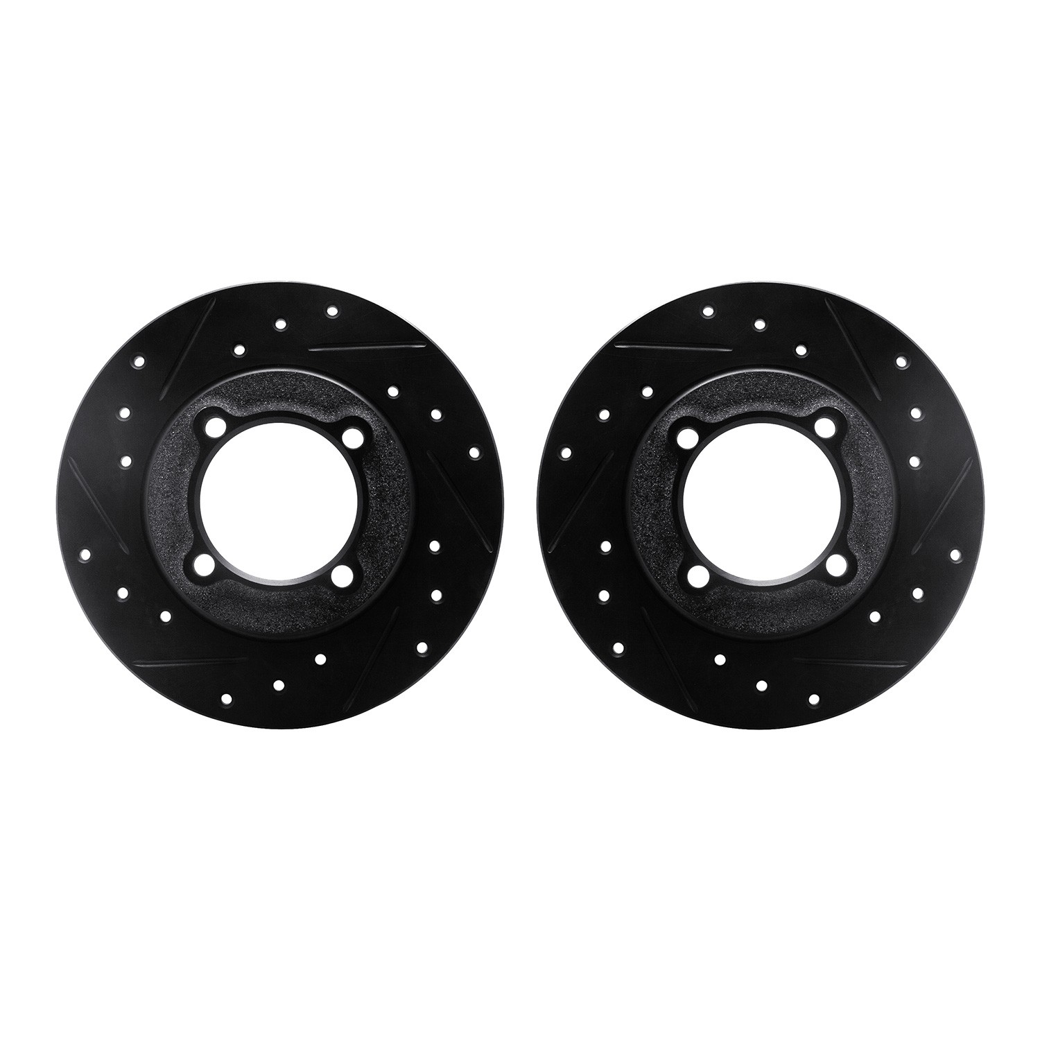DFC Brake Rotors - Drilled & Slotted - Black