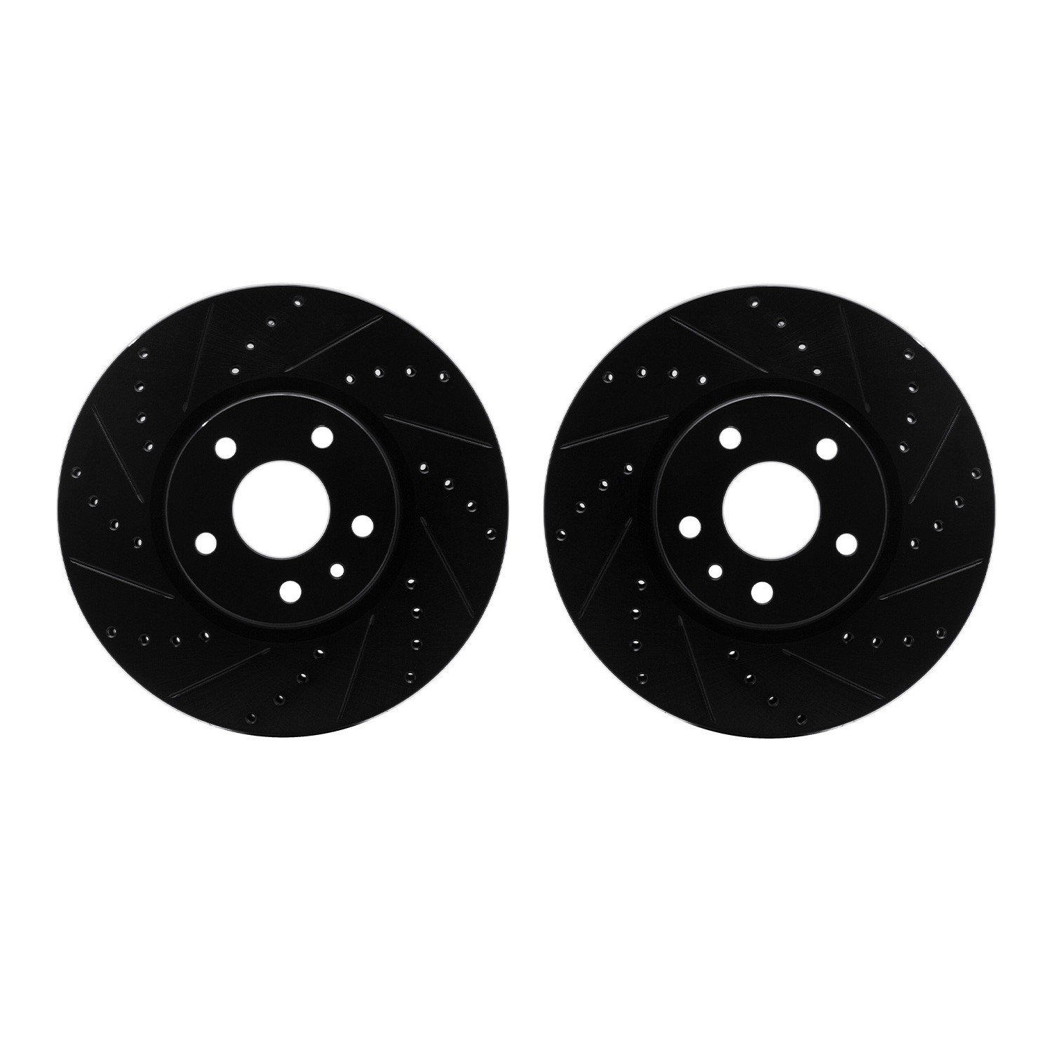 DFC Brake Rotors - Drilled & Slotted - Black