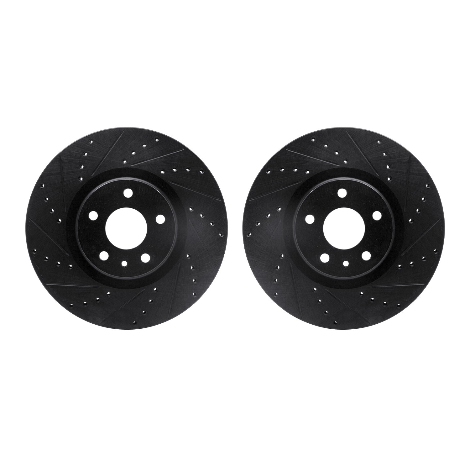 DFC Brake Rotors - Drilled & Slotted - Black