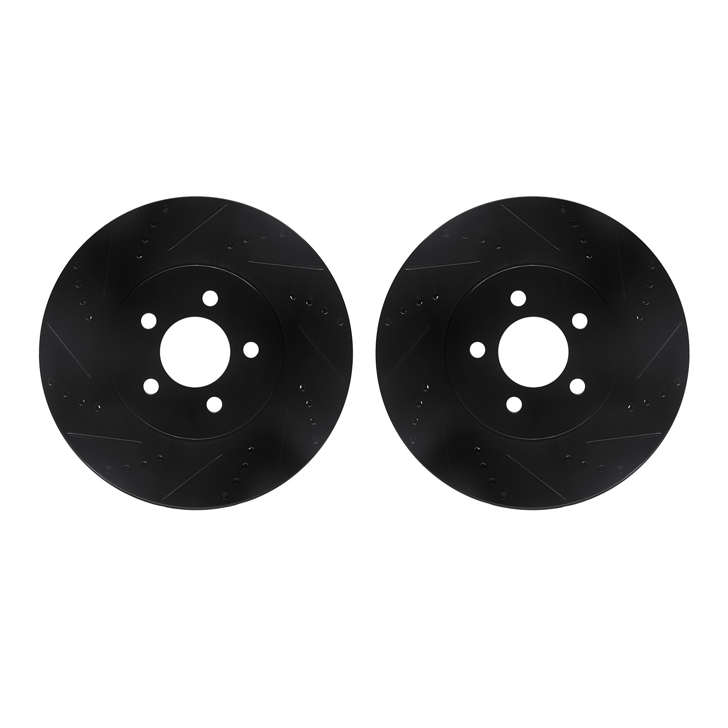 DFC Brake Rotors - Drilled & Slotted - Black