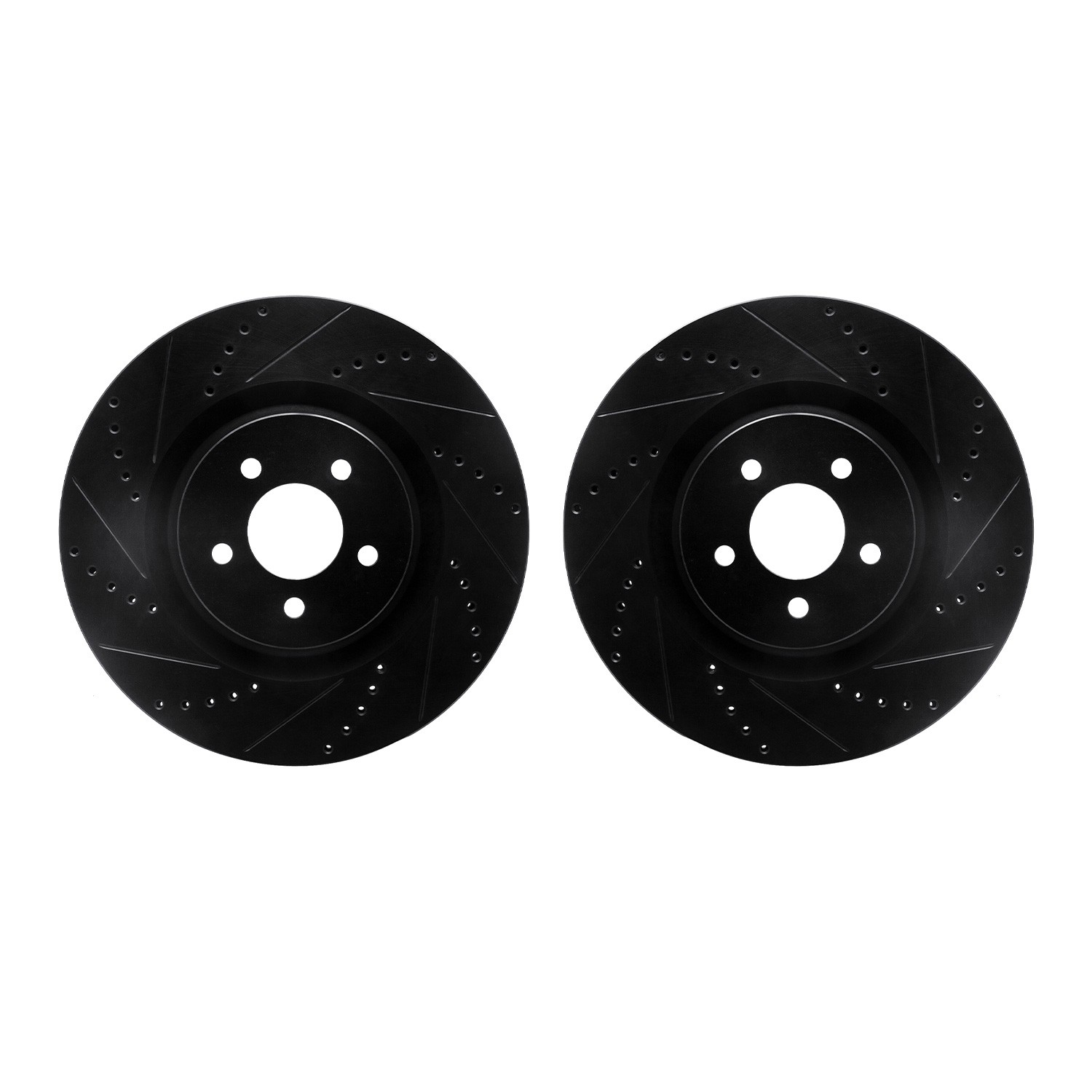 DFC Brake Rotors - Drilled & Slotted - Black