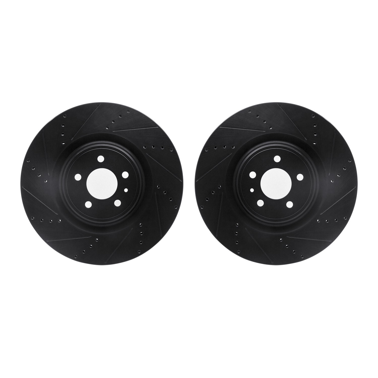 DFC Brake Rotors - Drilled & Slotted - Black