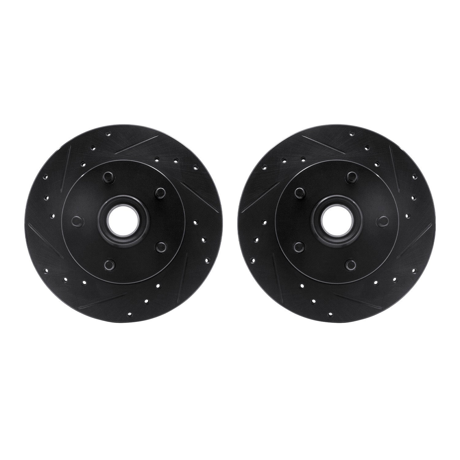 DFC Brake Rotors - Drilled & Slotted - Black