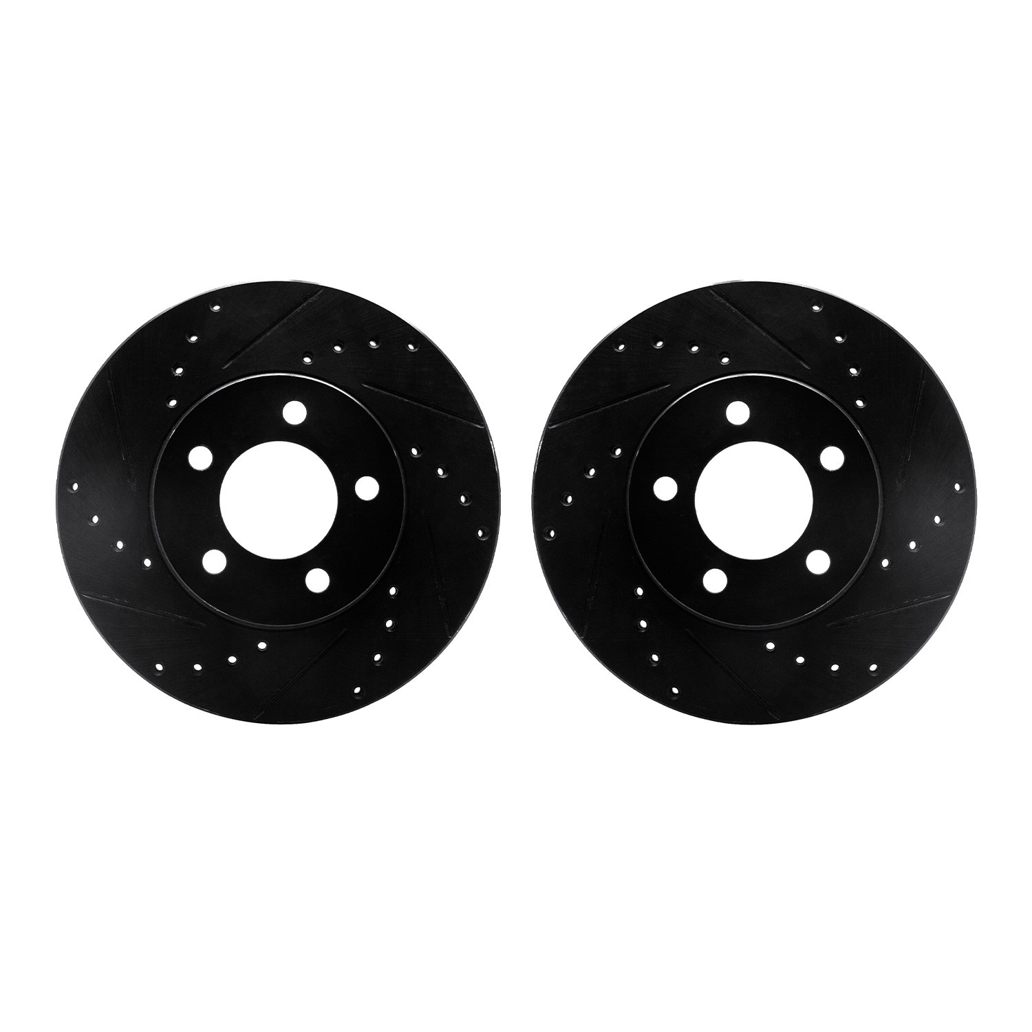 DFC Brake Rotors - Drilled & Slotted - Black