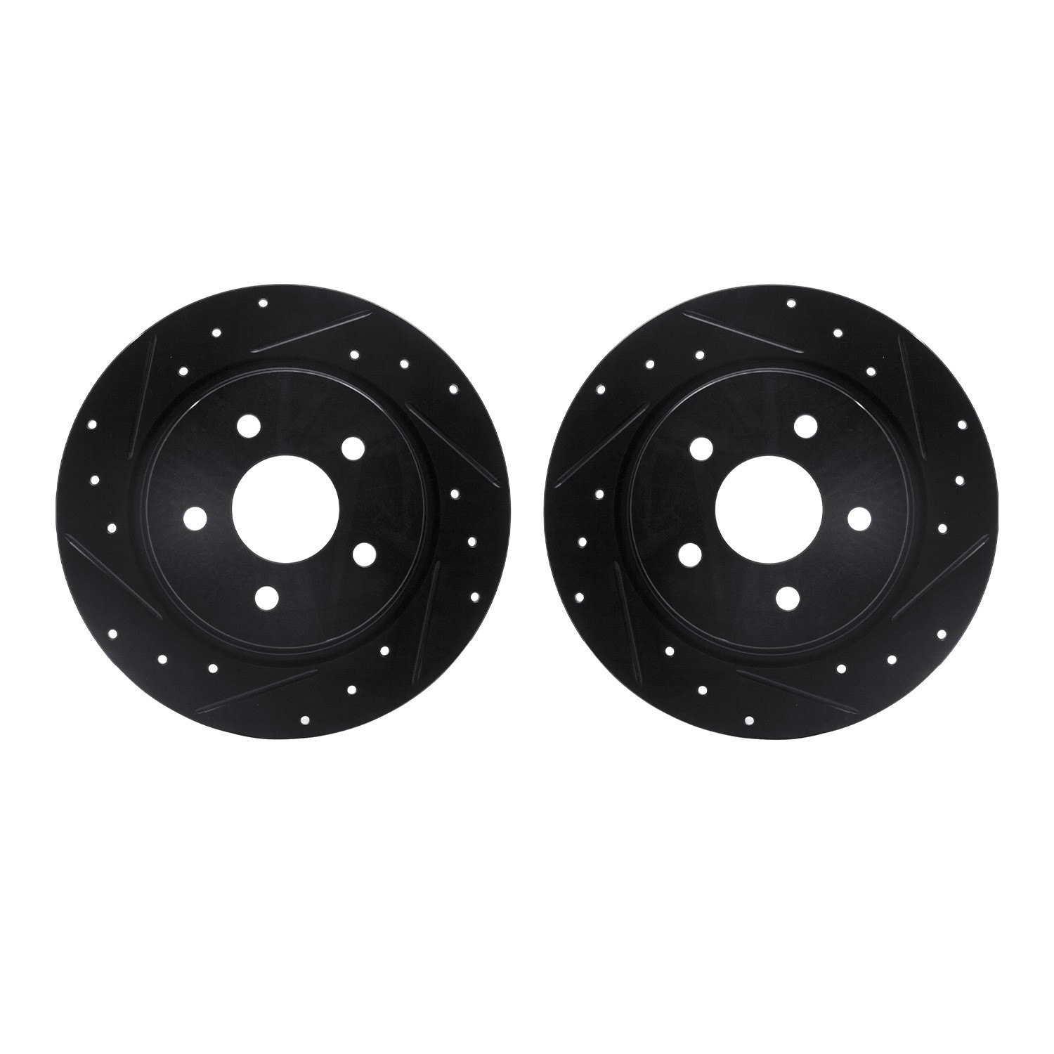 DFC Brake Rotors - Drilled & Slotted - Black