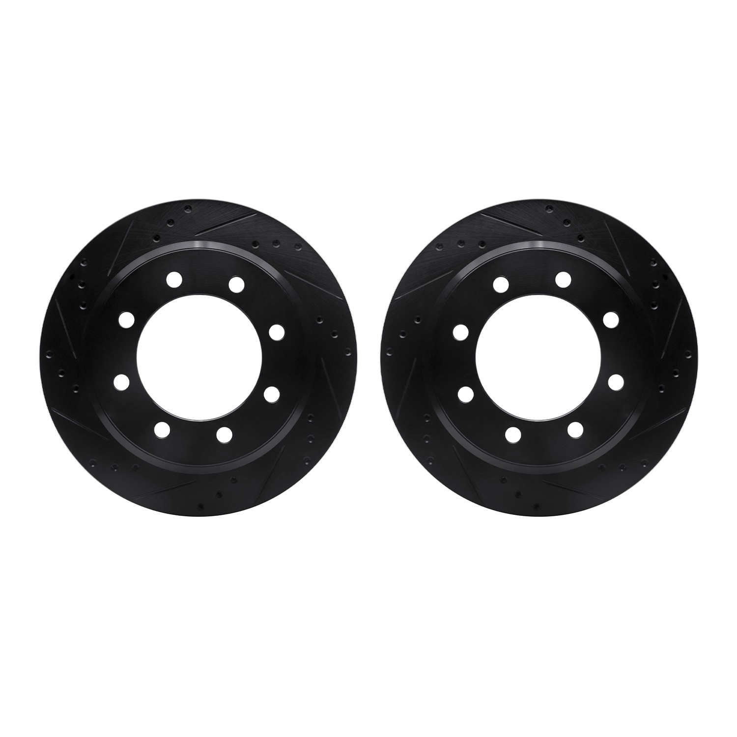 DFC Brake Rotors - Drilled & Slotted - Black