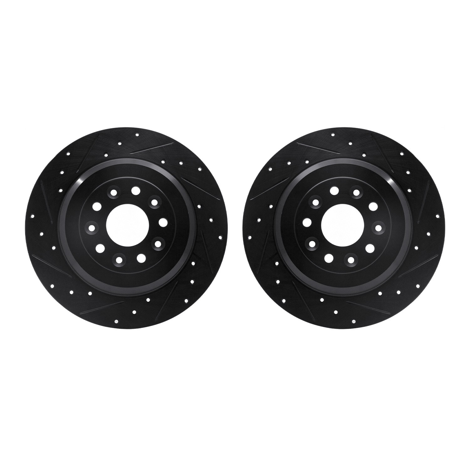 DFC Brake Rotors - Drilled & Slotted - Black