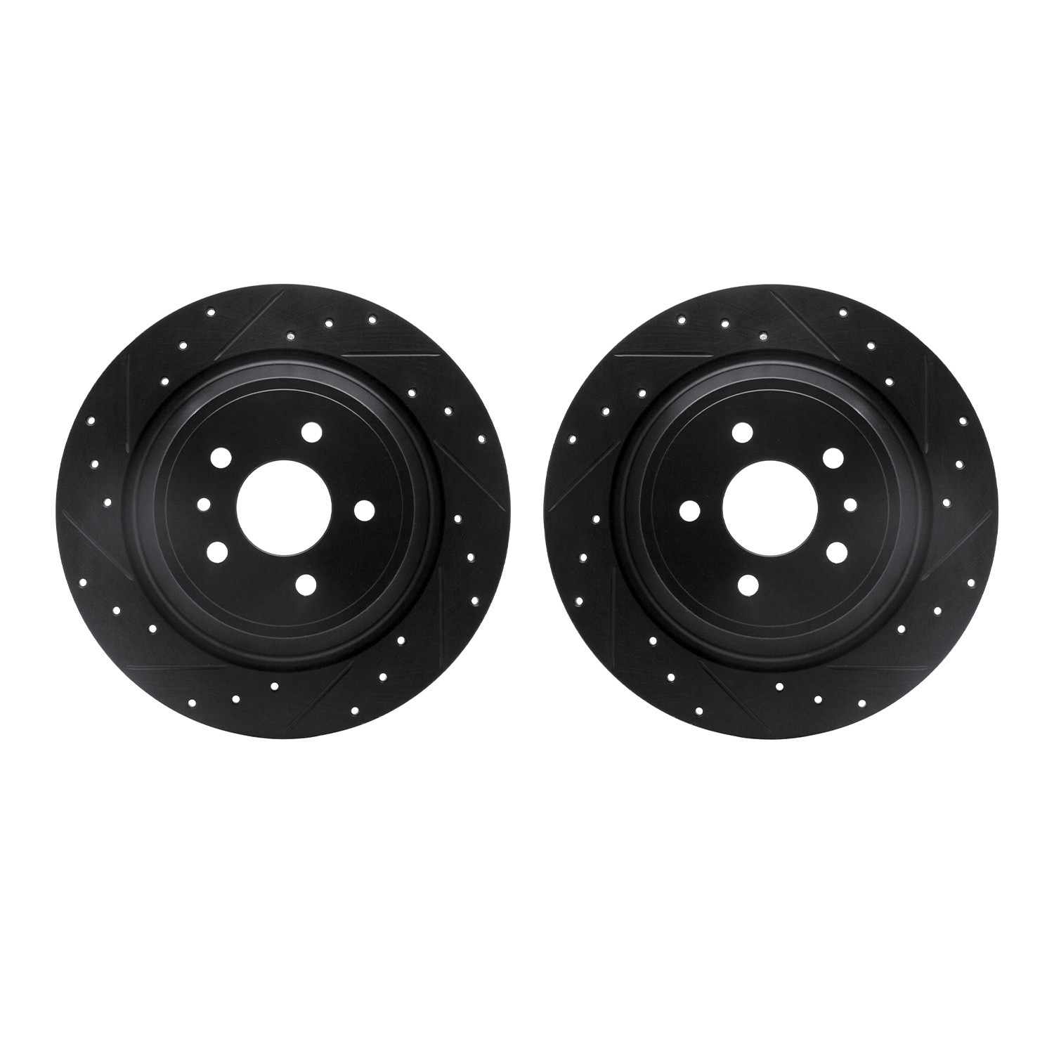 DFC Brake Rotors - Drilled & Slotted - Black