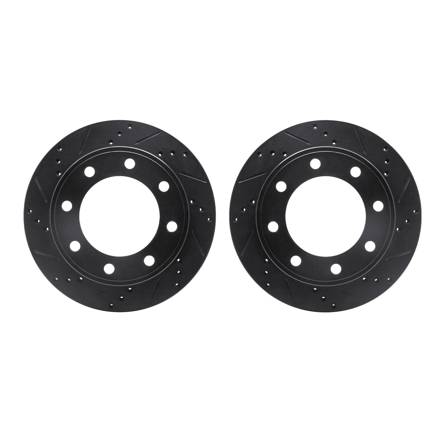 DFC Brake Rotors - Drilled & Slotted - Black