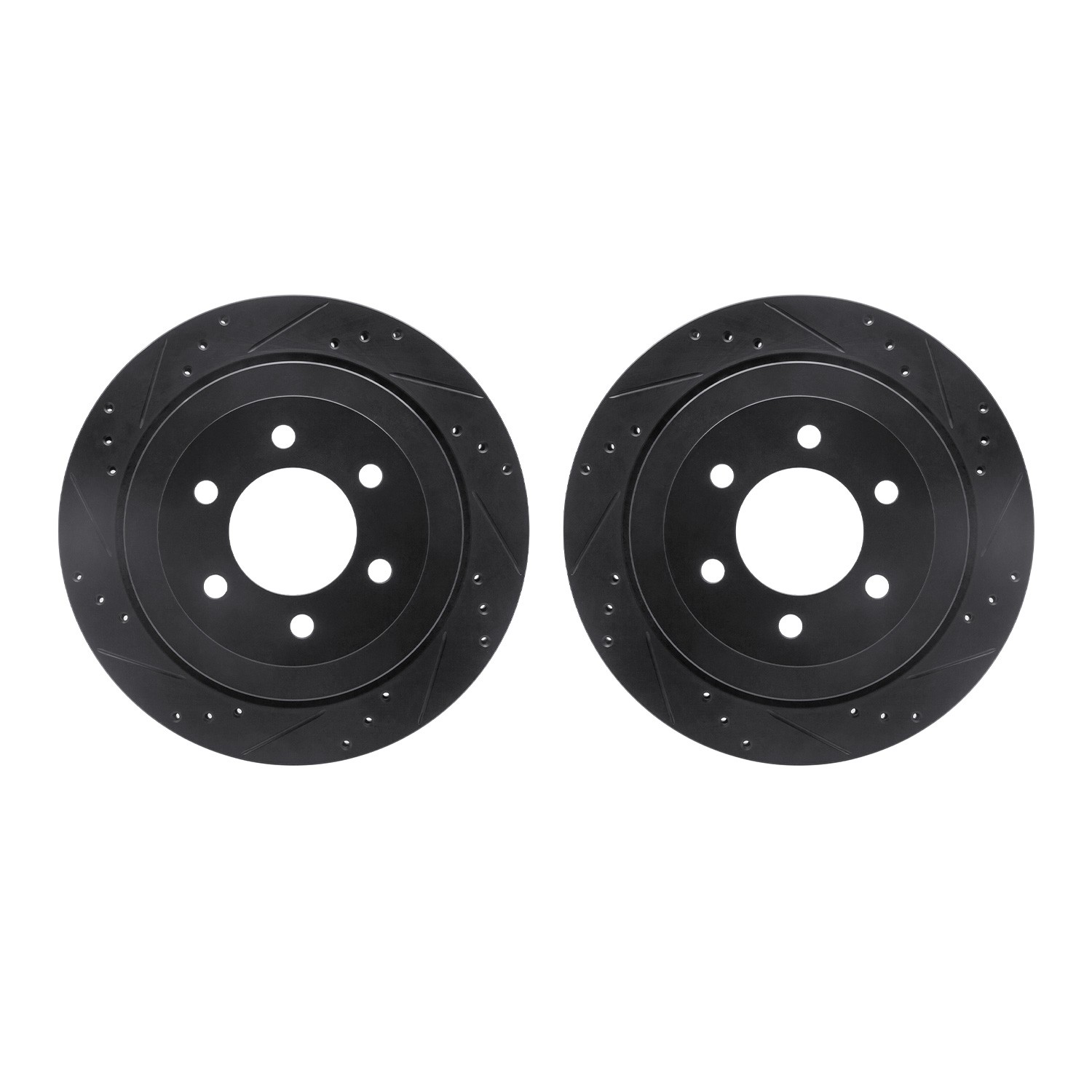 DFC Brake Rotors - Drilled & Slotted - Black