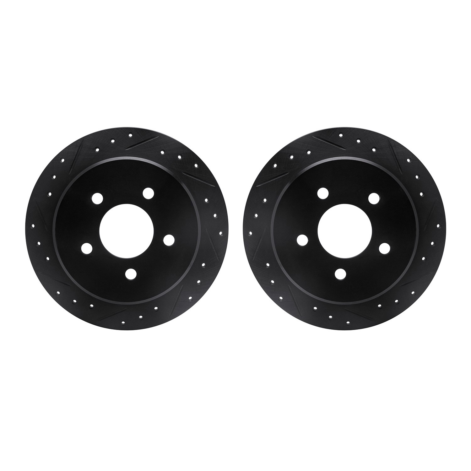 DFC Brake Rotors - Drilled & Slotted - Black