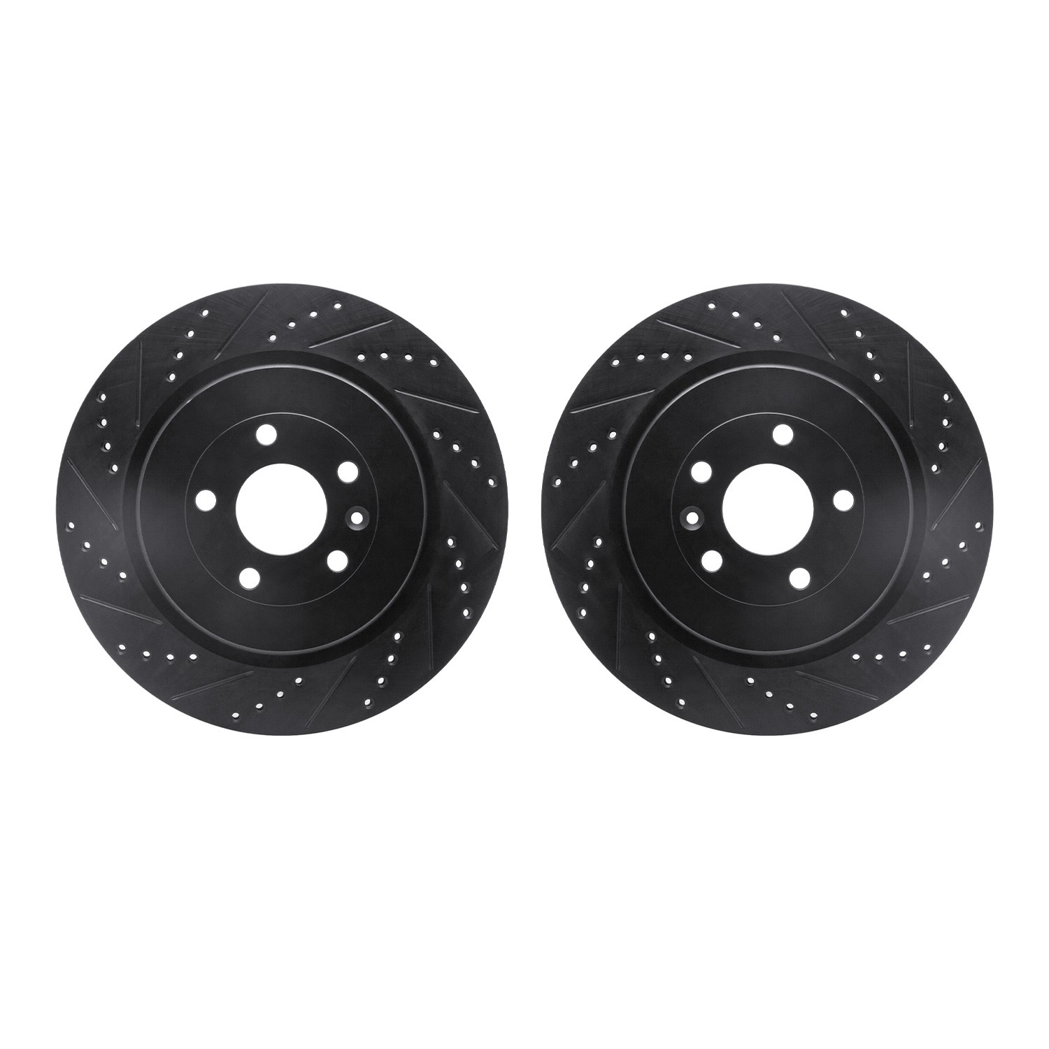 DFC Brake Rotors - Drilled & Slotted - Black