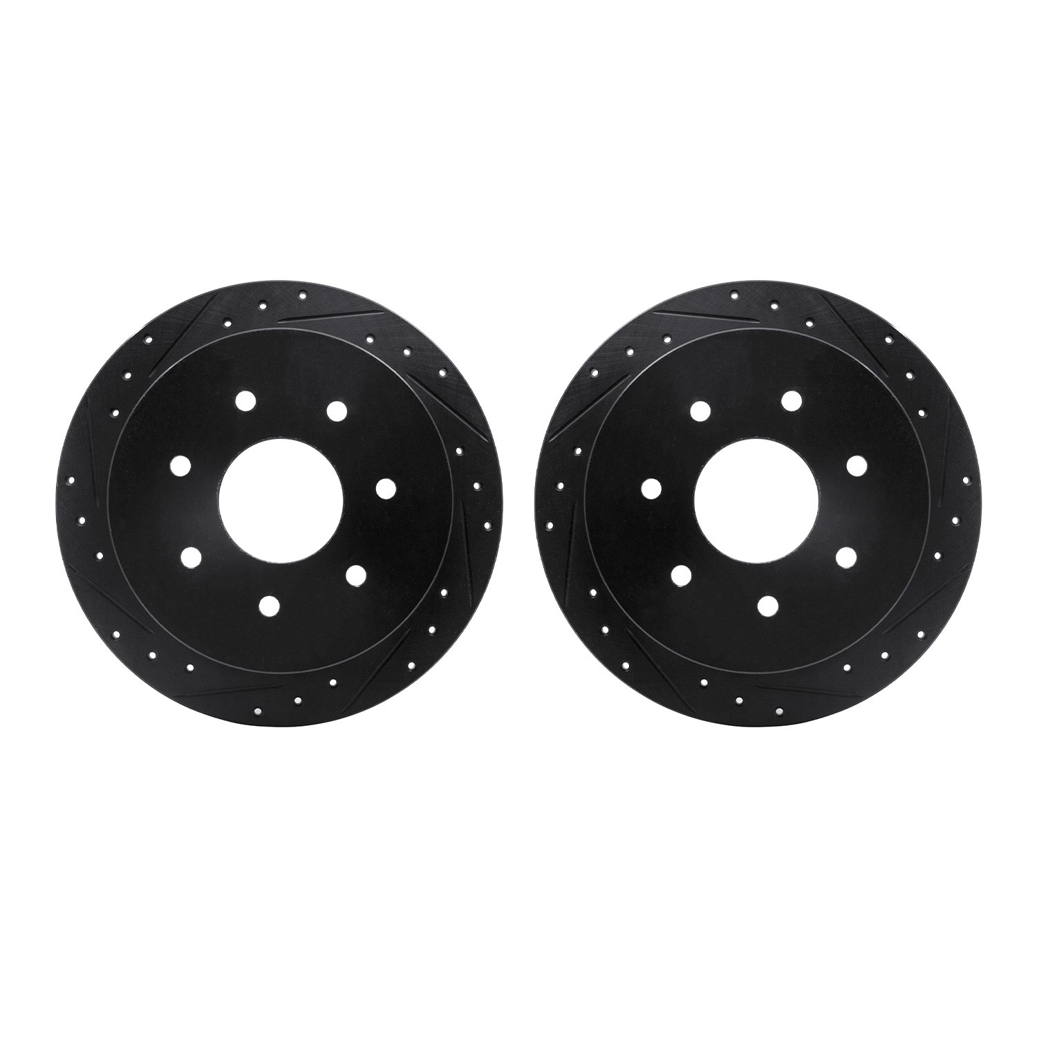 DFC Brake Rotors - Drilled & Slotted - Black