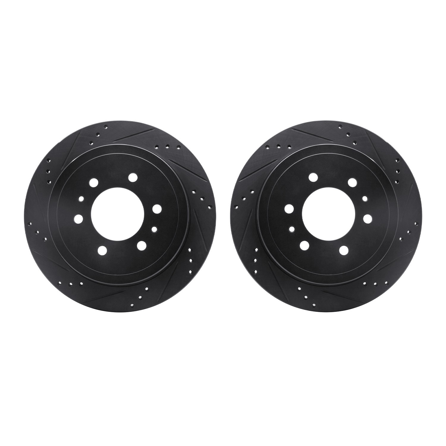 DFC Brake Rotors - Drilled & Slotted - Black
