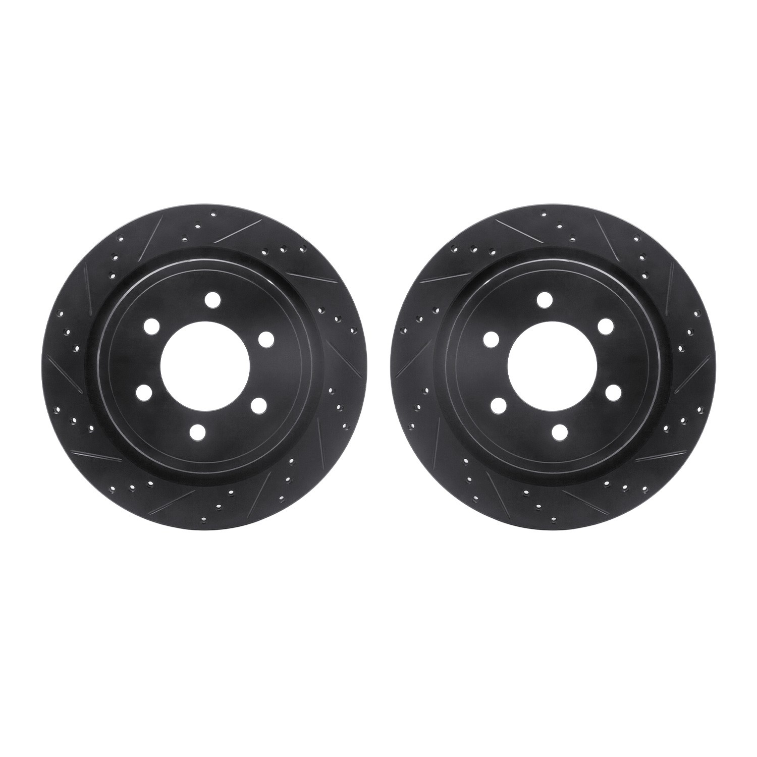 DFC Brake Rotors - Drilled & Slotted - Black