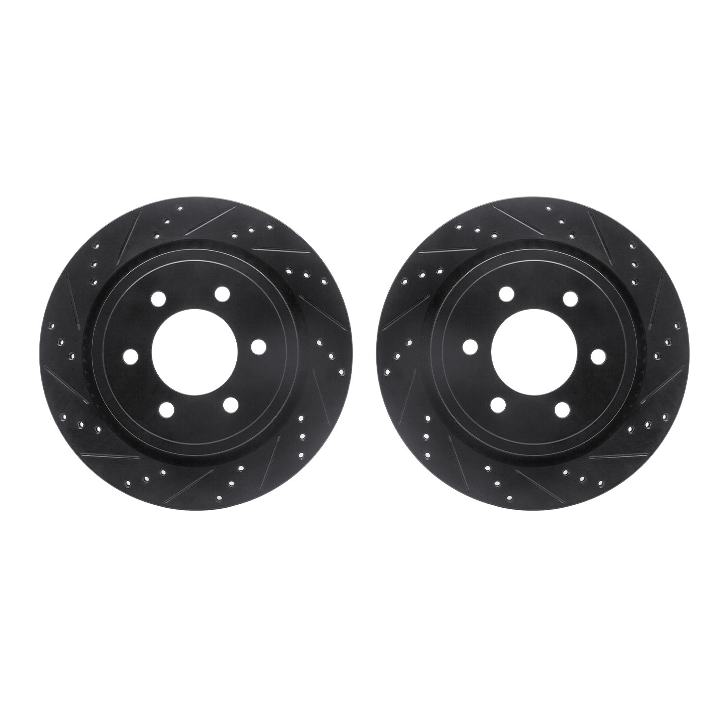 DFC Brake Rotors - Drilled & Slotted - Black