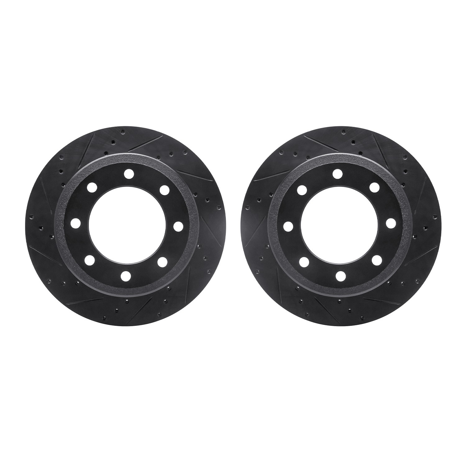 DFC Brake Rotors - Drilled & Slotted - Black