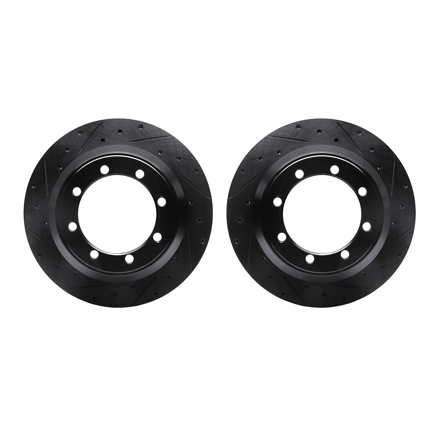 DFC Brake Rotors - Drilled & Slotted - Black