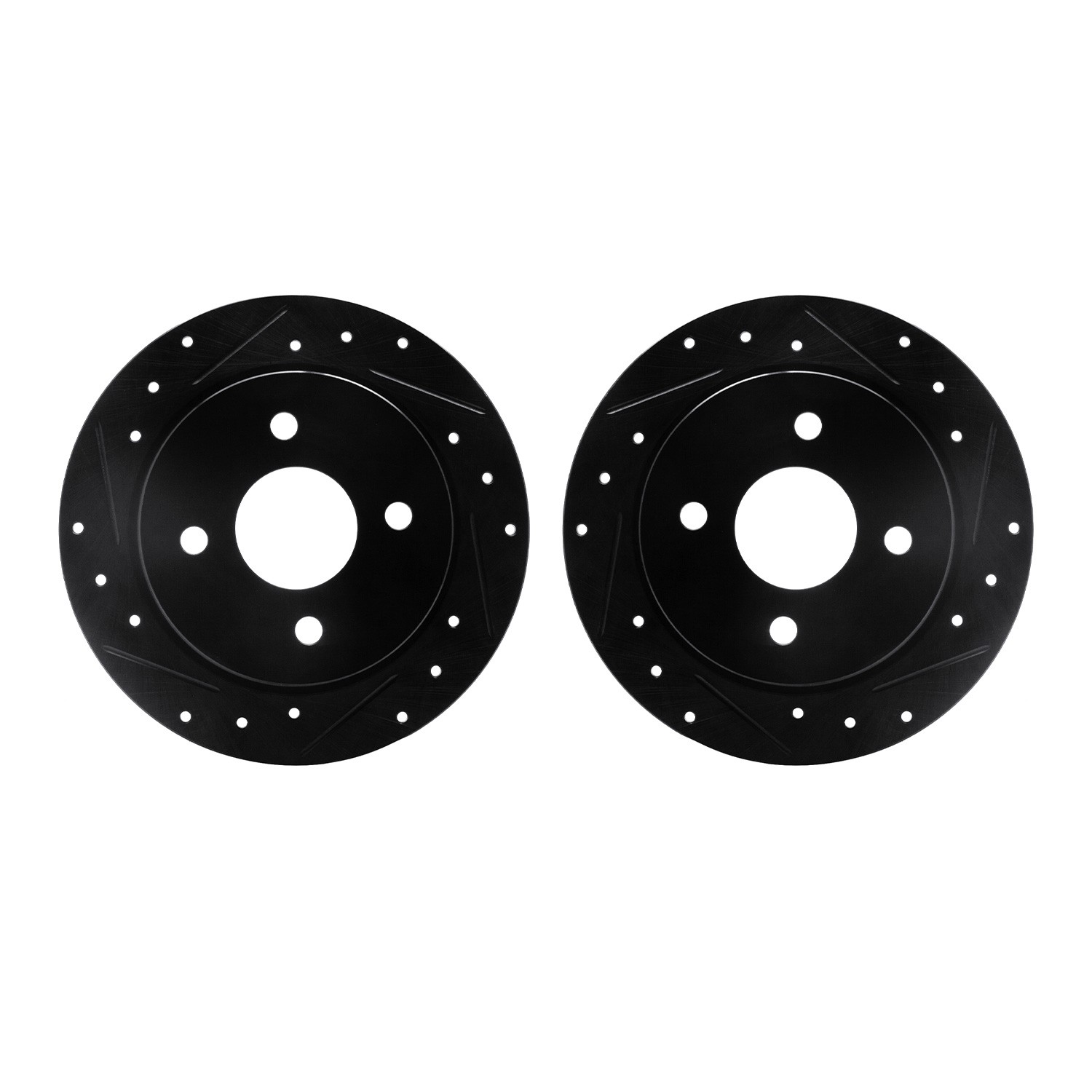 DFC Brake Rotors - Drilled & Slotted - Black