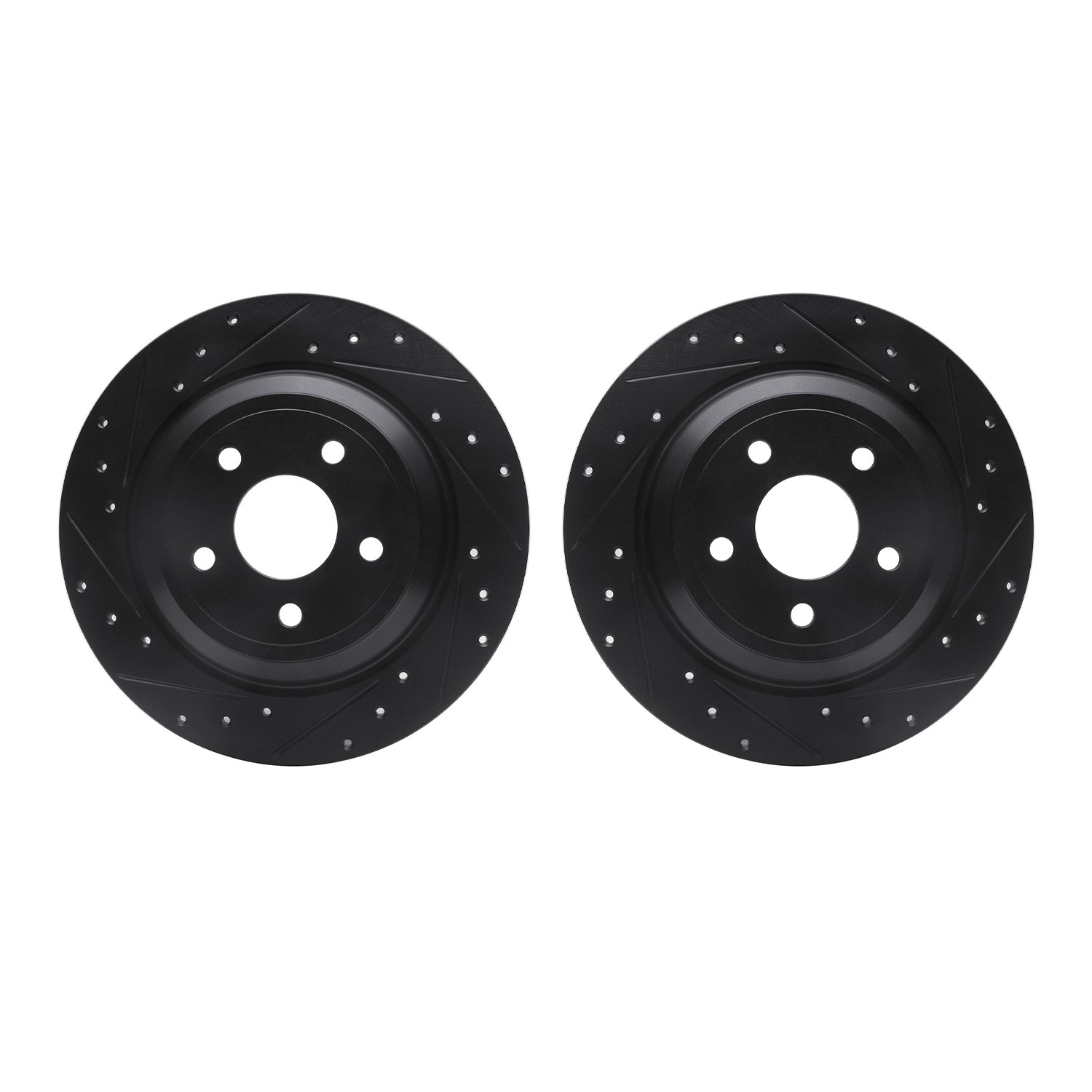 DFC Brake Rotors - Drilled & Slotted - Black