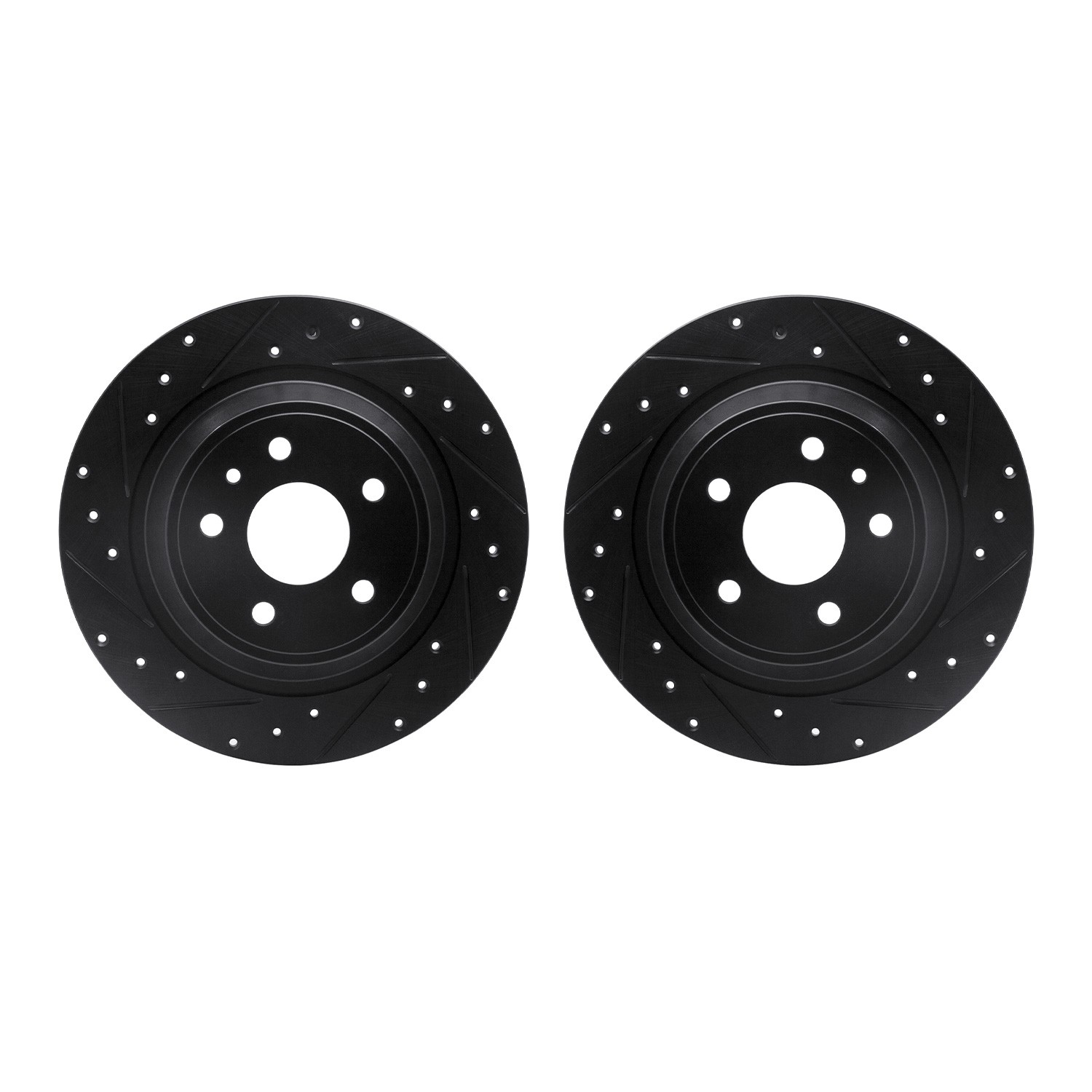 DFC Brake Rotors - Drilled & Slotted - Black