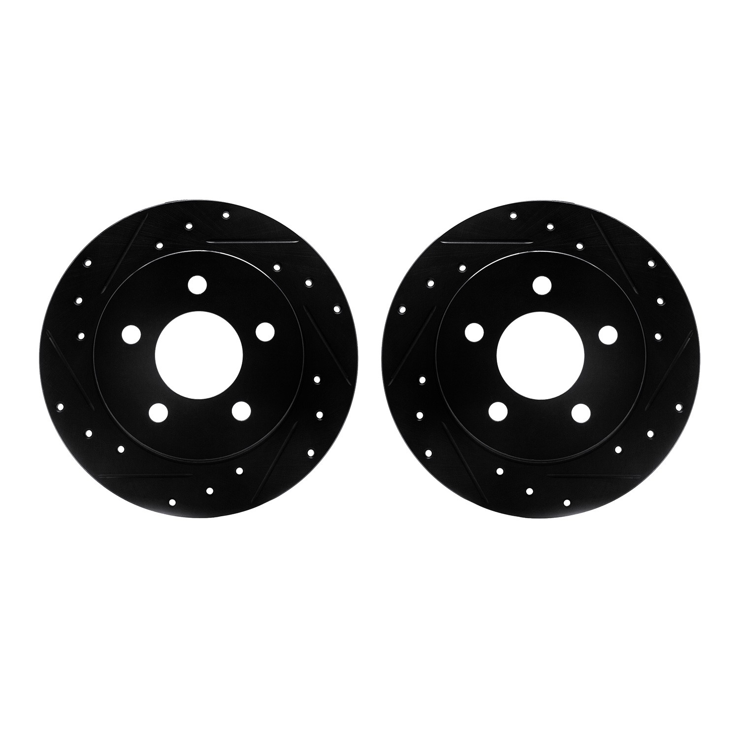 DFC Brake Rotors - Drilled & Slotted - Black