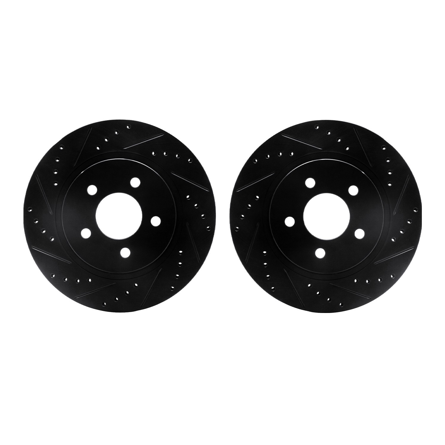 DFC Brake Rotors - Drilled & Slotted - Black