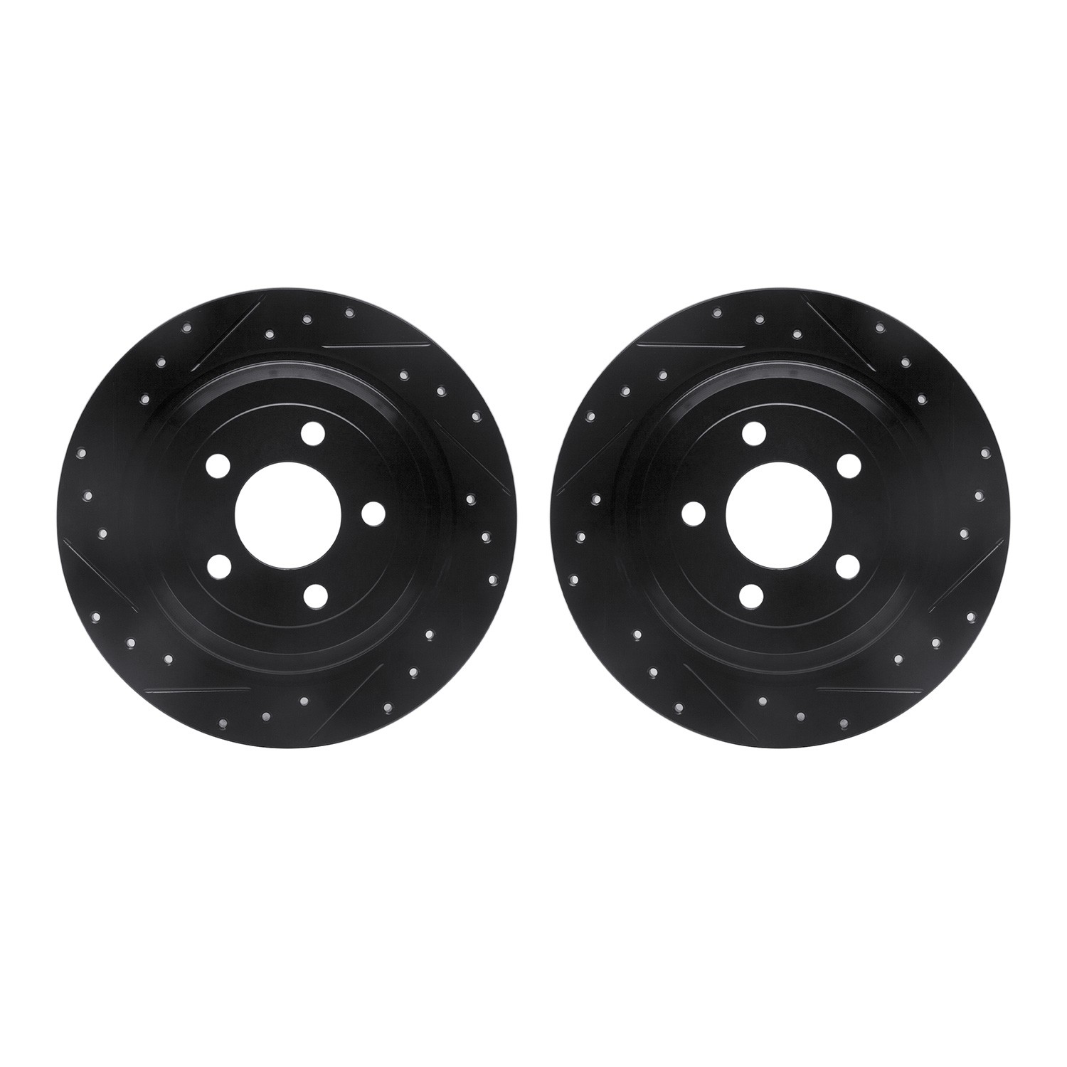 DFC Brake Rotors - Drilled & Slotted - Black
