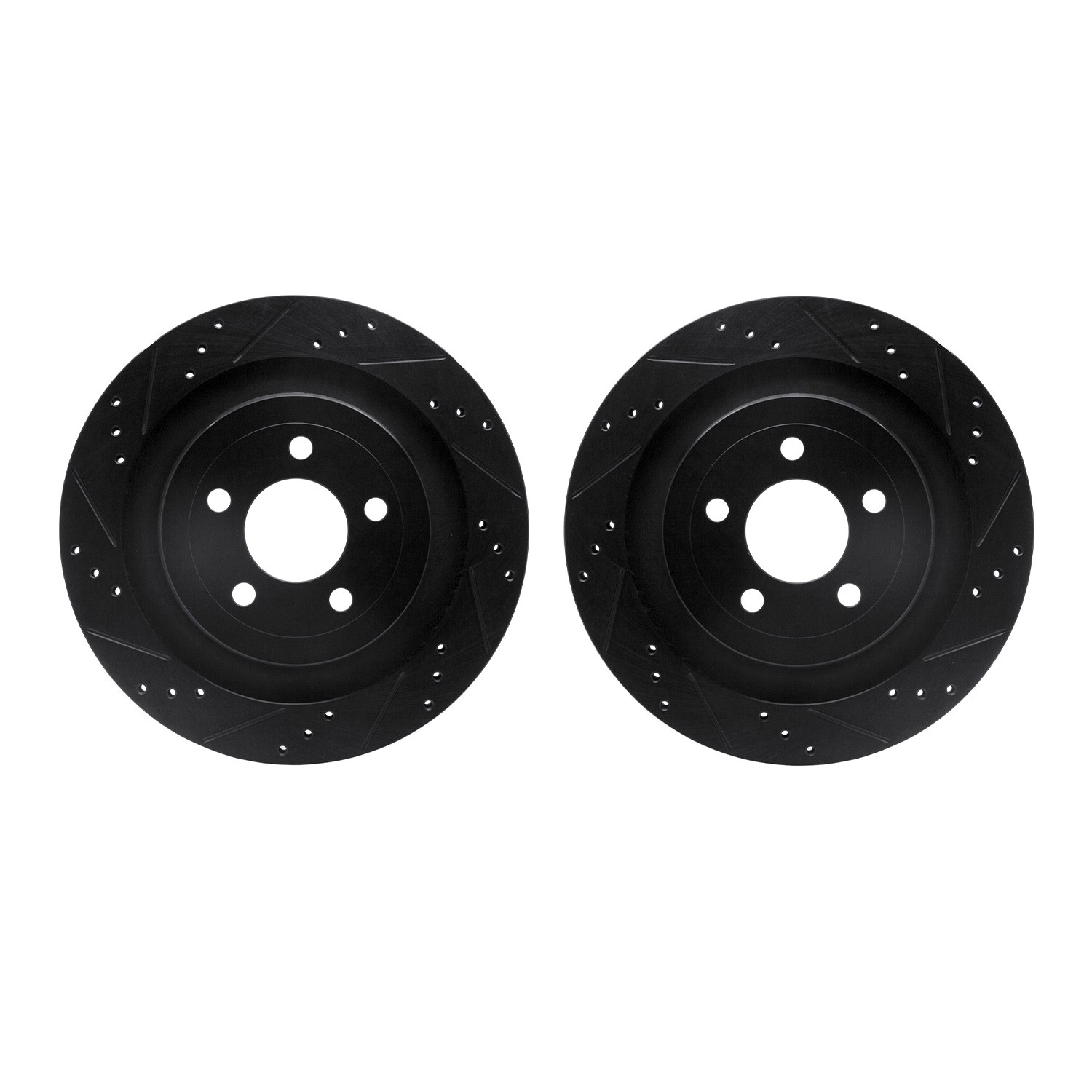 DFC Brake Rotors - Drilled & Slotted - Black