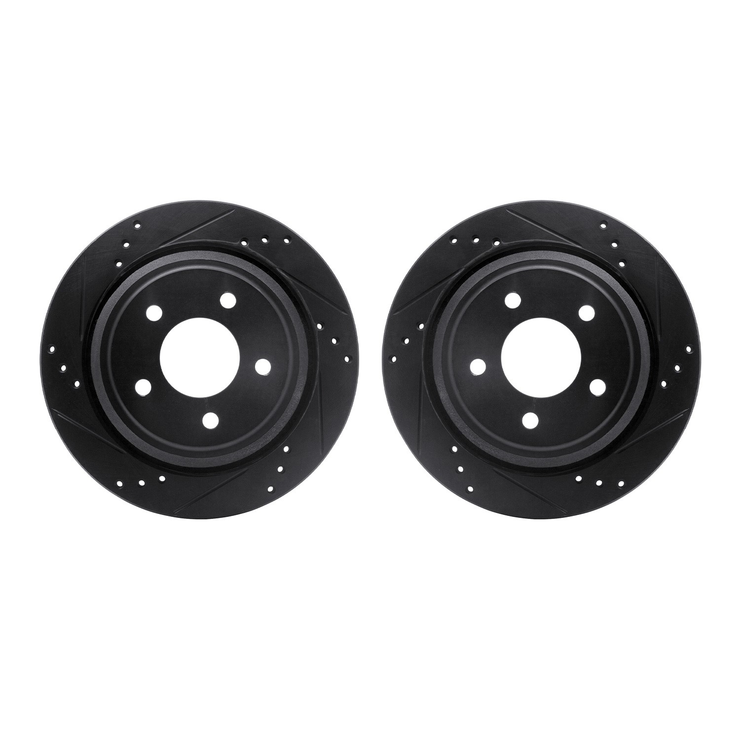 DFC Brake Rotors - Drilled & Slotted - Black