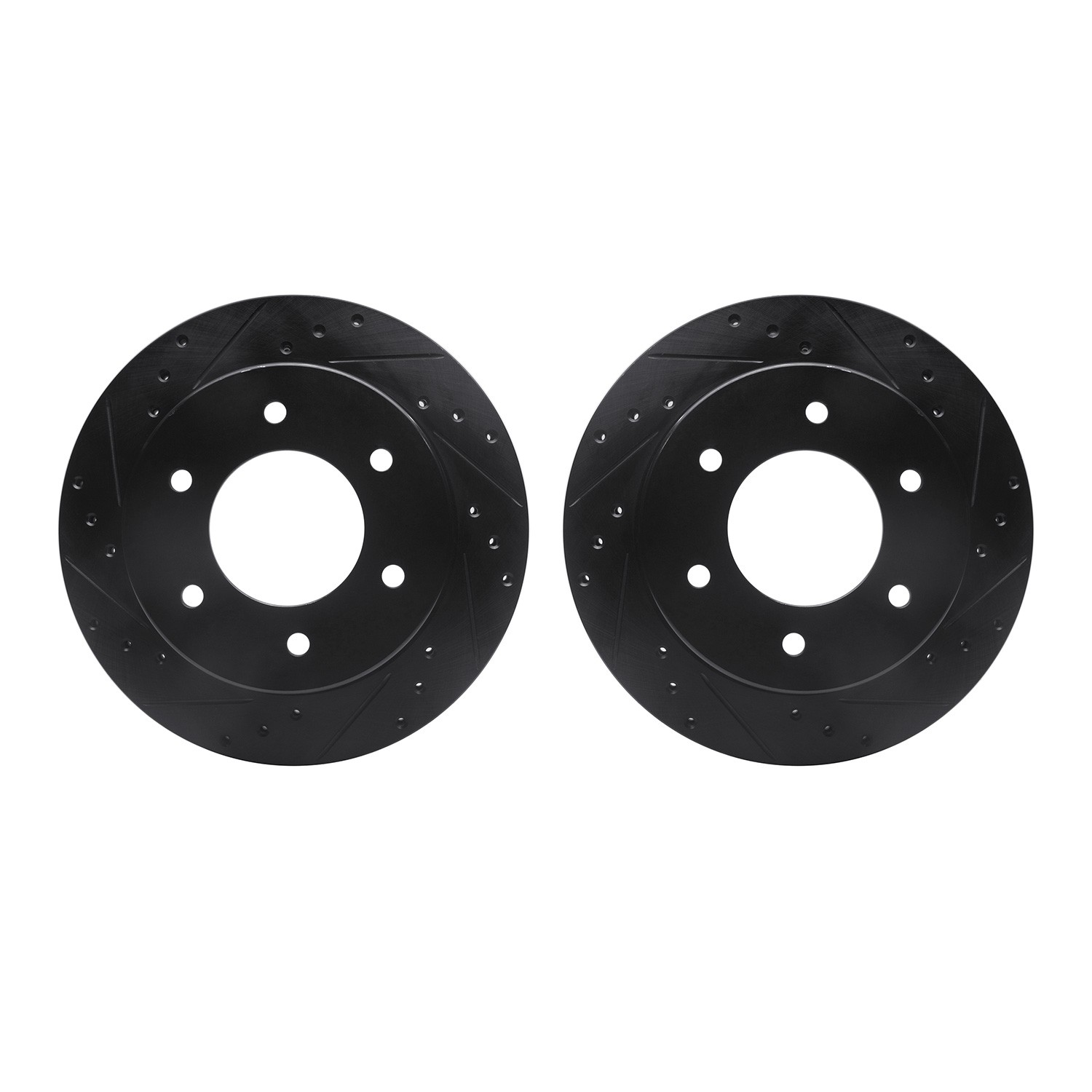 DFC Brake Rotors - Drilled & Slotted - Black