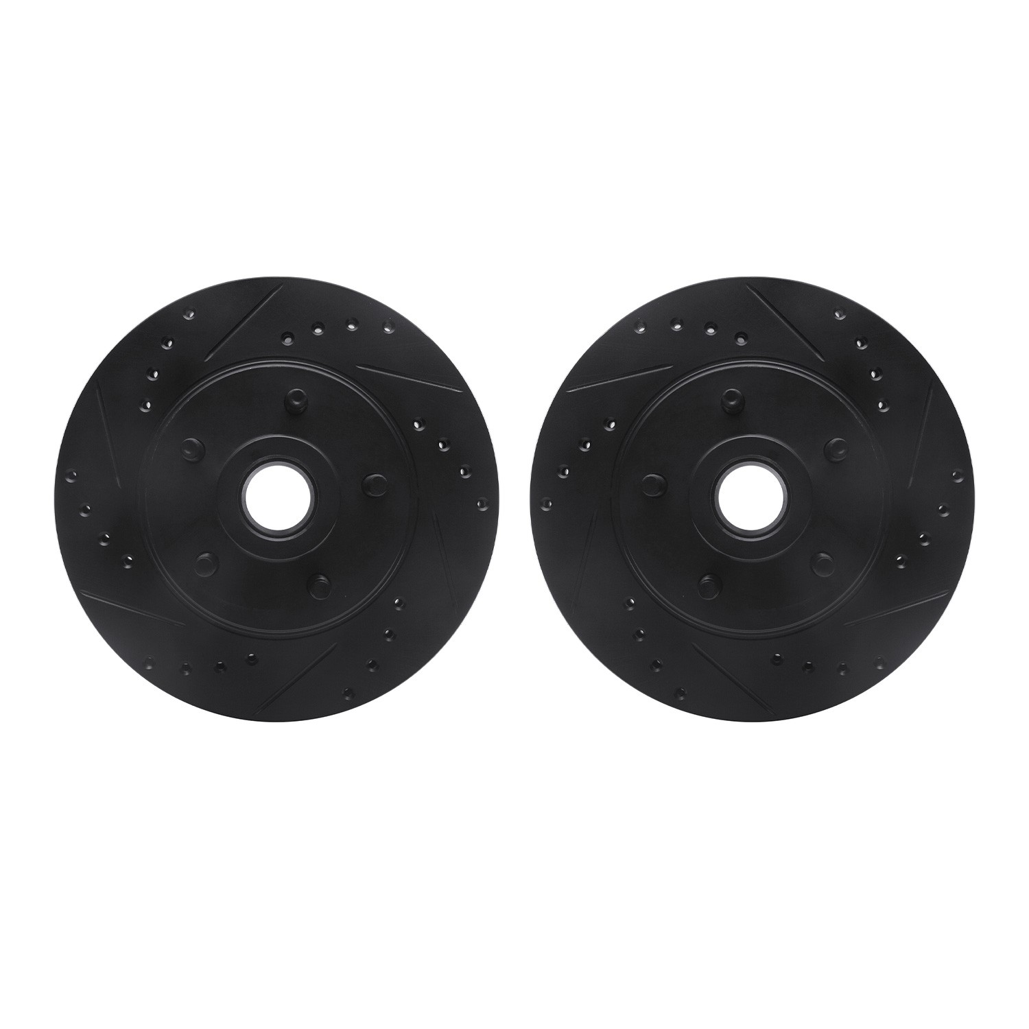 DFC Brake Rotors - Drilled & Slotted - Black