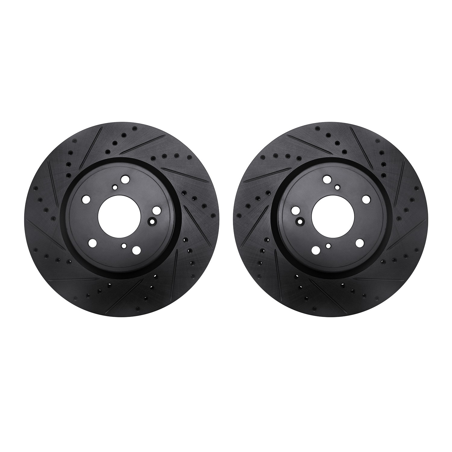 DFC Brake Rotors - Drilled & Slotted - Black