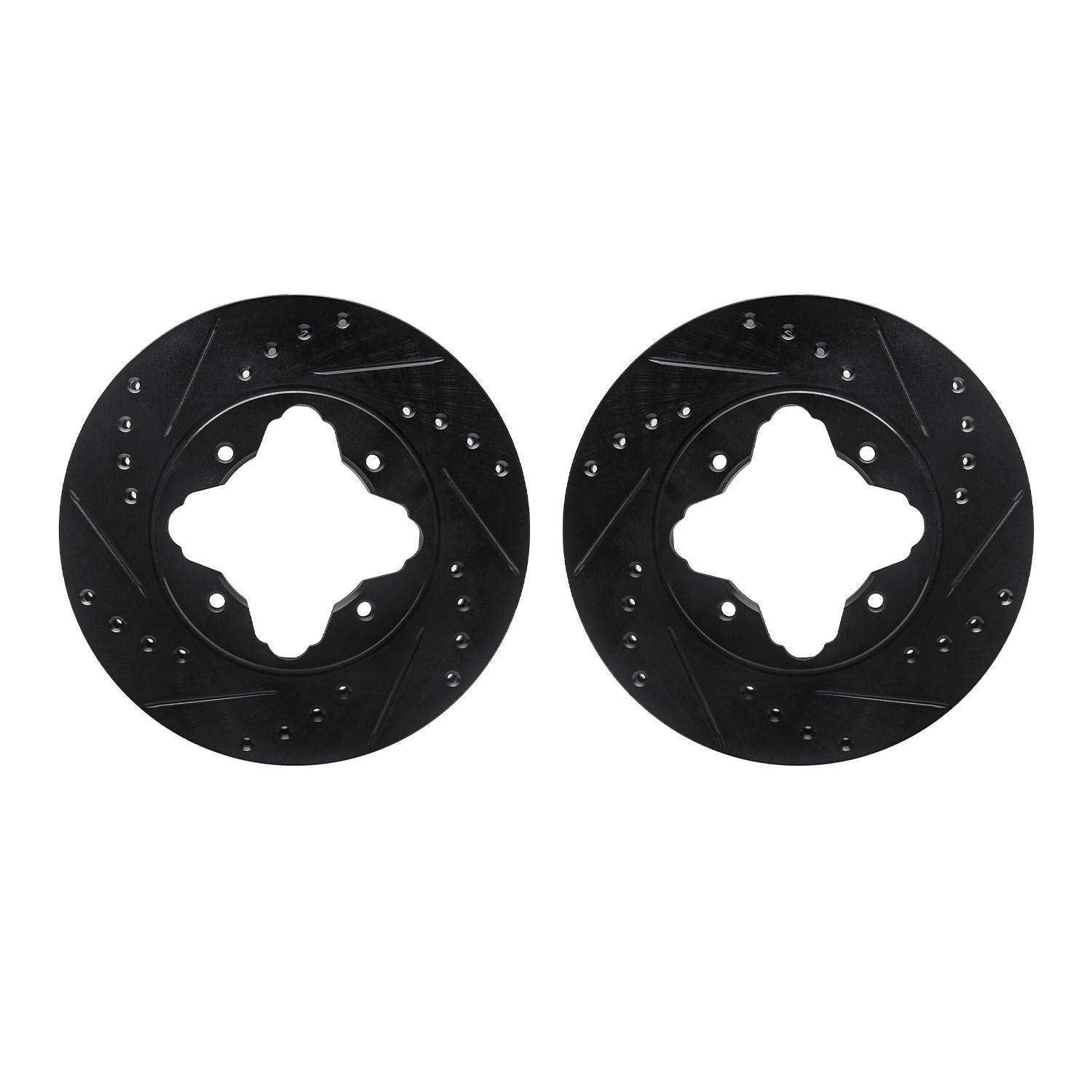 DFC Brake Rotors - Drilled & Slotted - Black