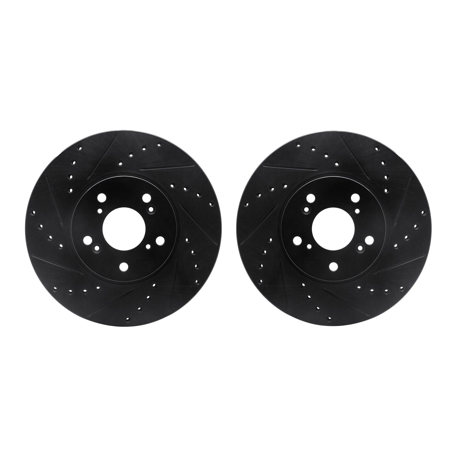 DFC Brake Rotors - Drilled & Slotted - Black