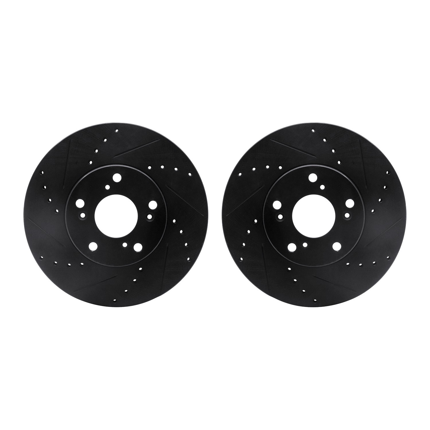 DFC Brake Rotors - Drilled & Slotted - Black