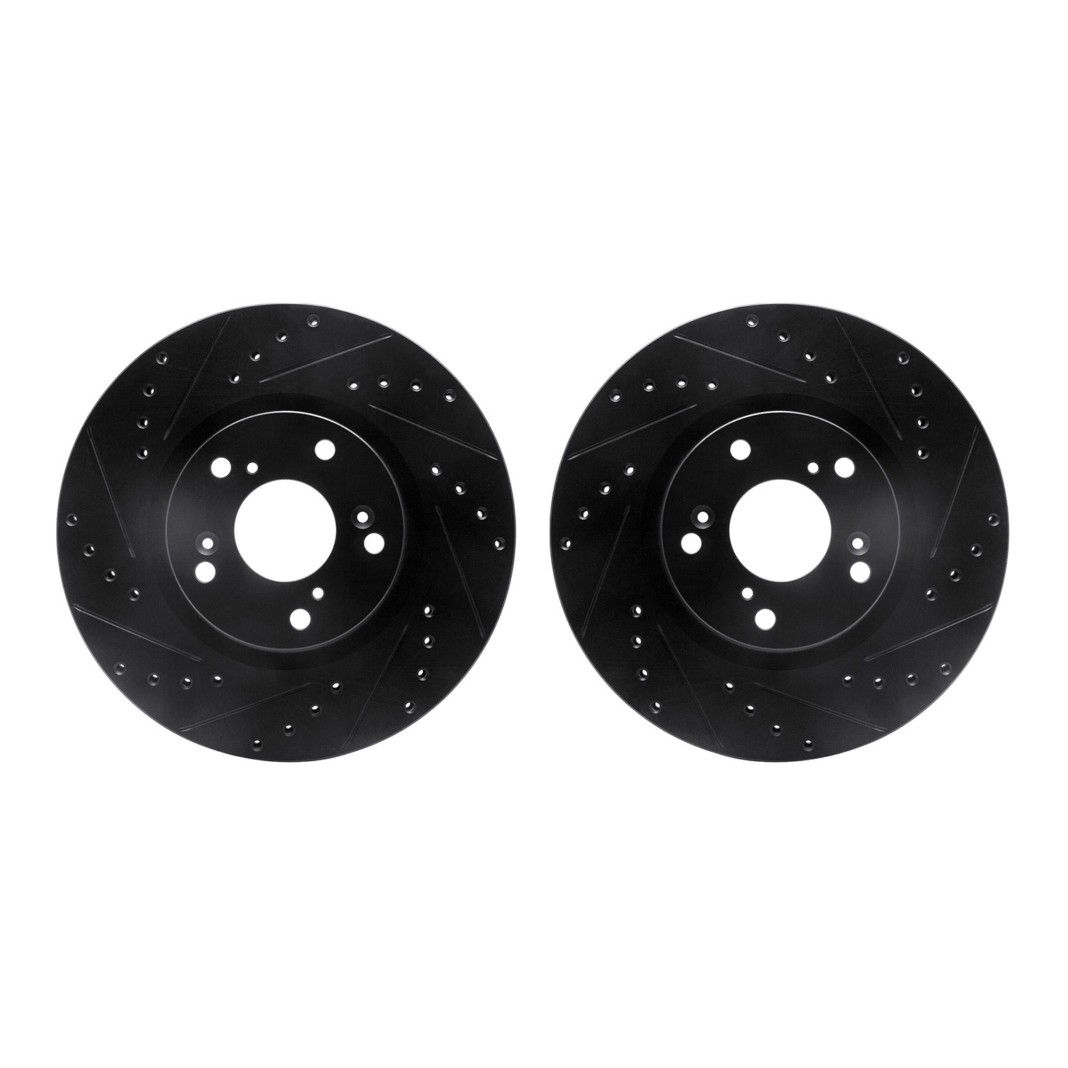 DFC Brake Rotors - Drilled & Slotted - Black