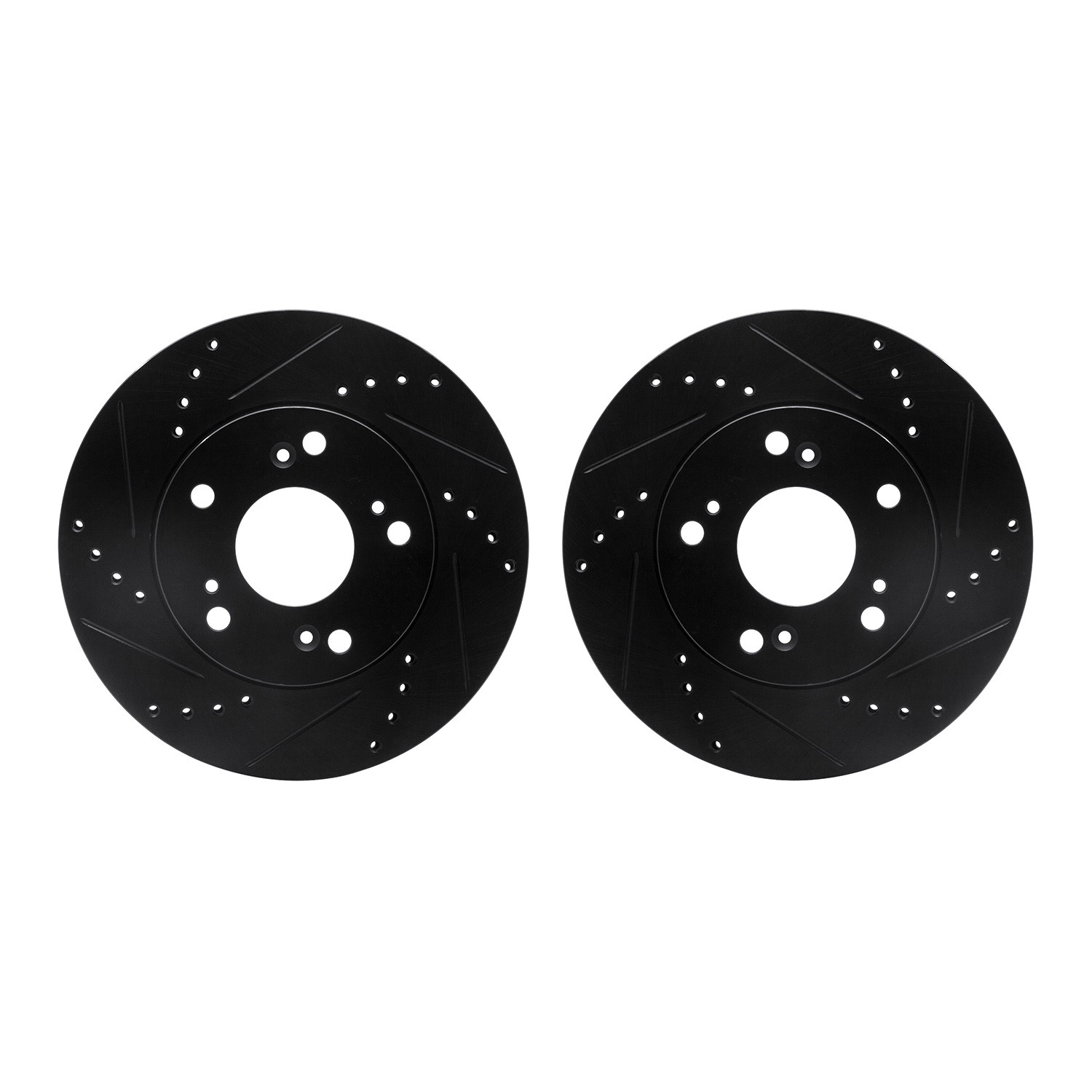 DFC Brake Rotors - Drilled & Slotted - Black
