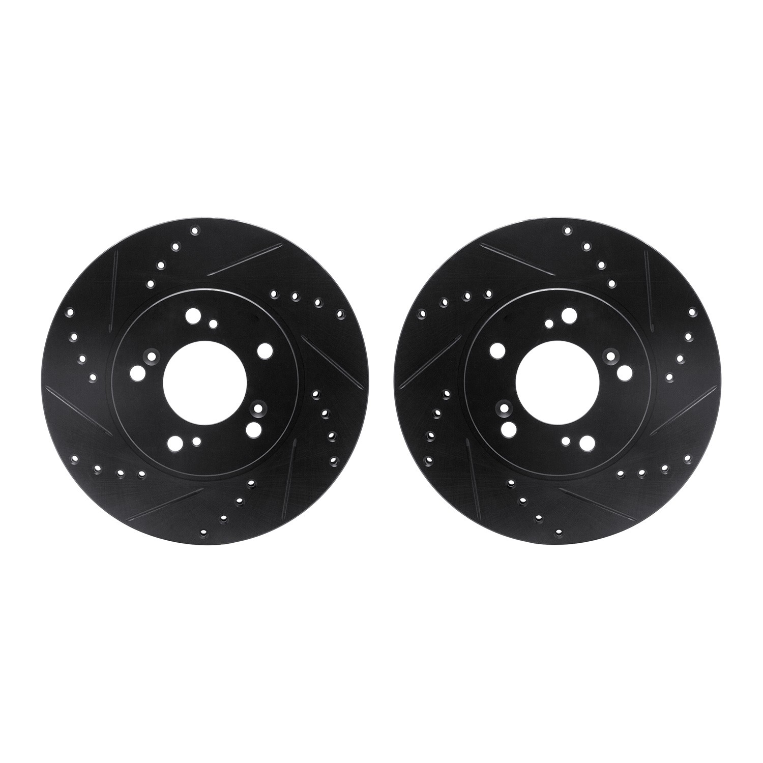 DFC Brake Rotors - Drilled & Slotted - Black