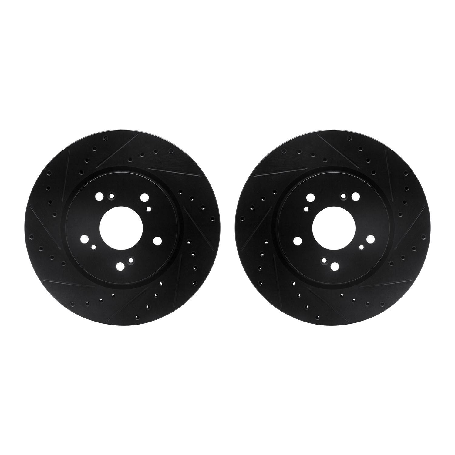 DFC Brake Rotors - Drilled & Slotted - Black