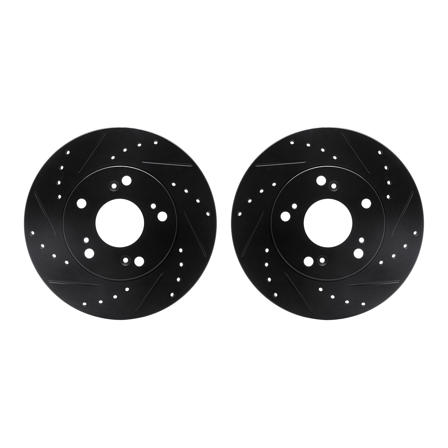 DFC Brake Rotors - Drilled & Slotted - Black