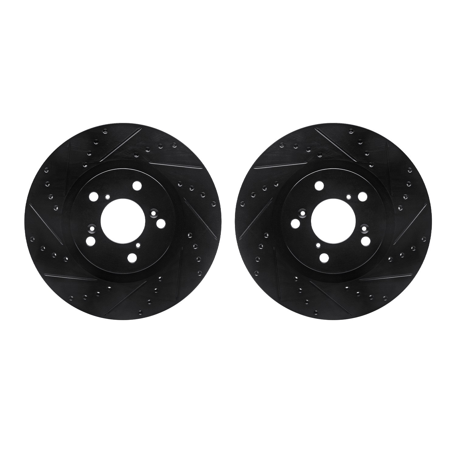 DFC Brake Rotors - Drilled & Slotted - Black